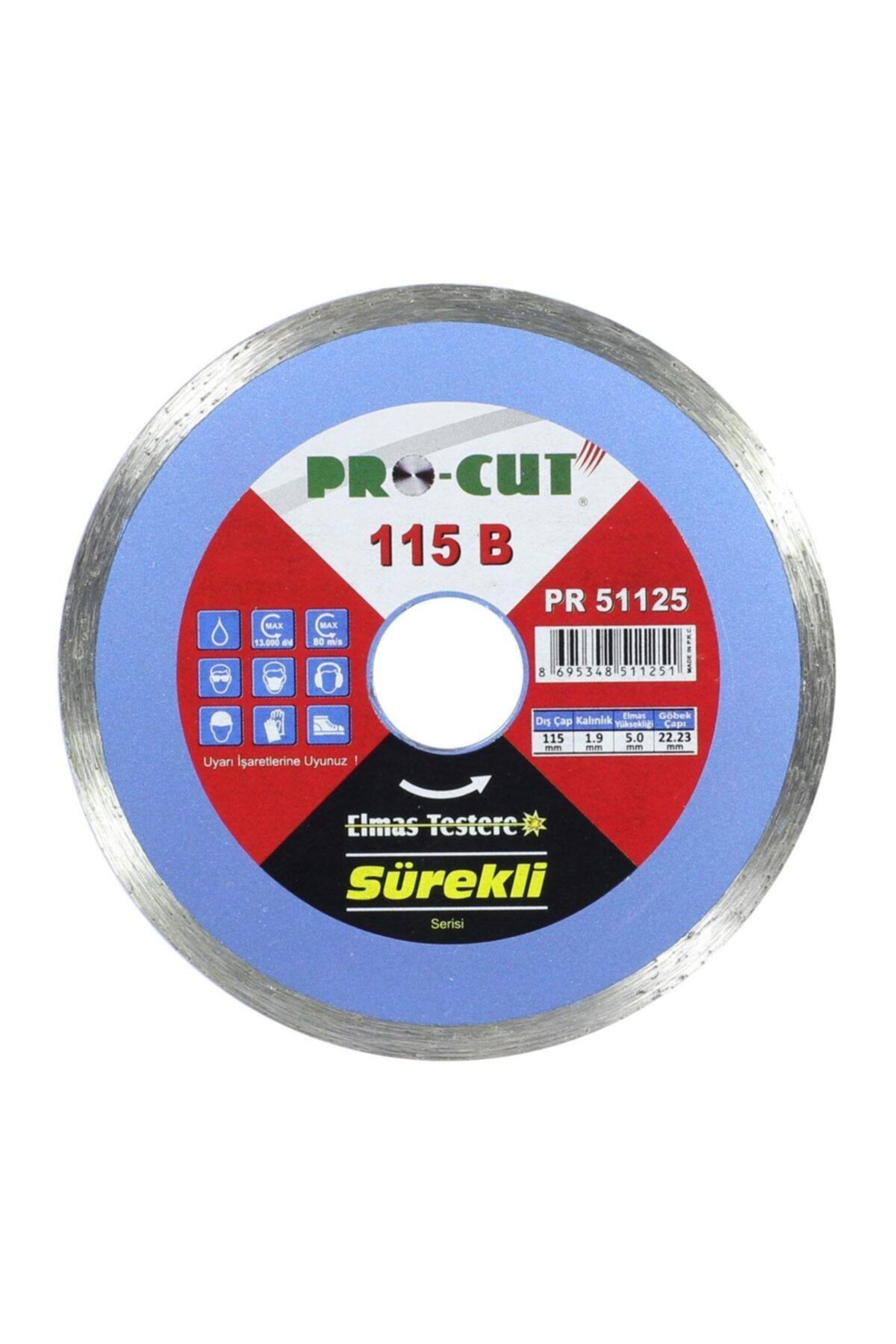 Procut Procut Pr-51125 Sürekli Beton Seramik Fayans Elmas Testere 115mm
