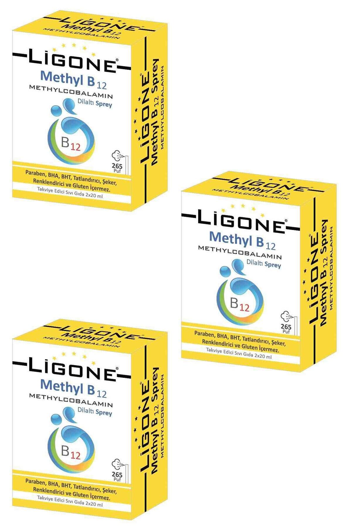 Ligone Methyl B12 Methylcobalamin Dilaltı Sprey 20 Ml - 3 Adet