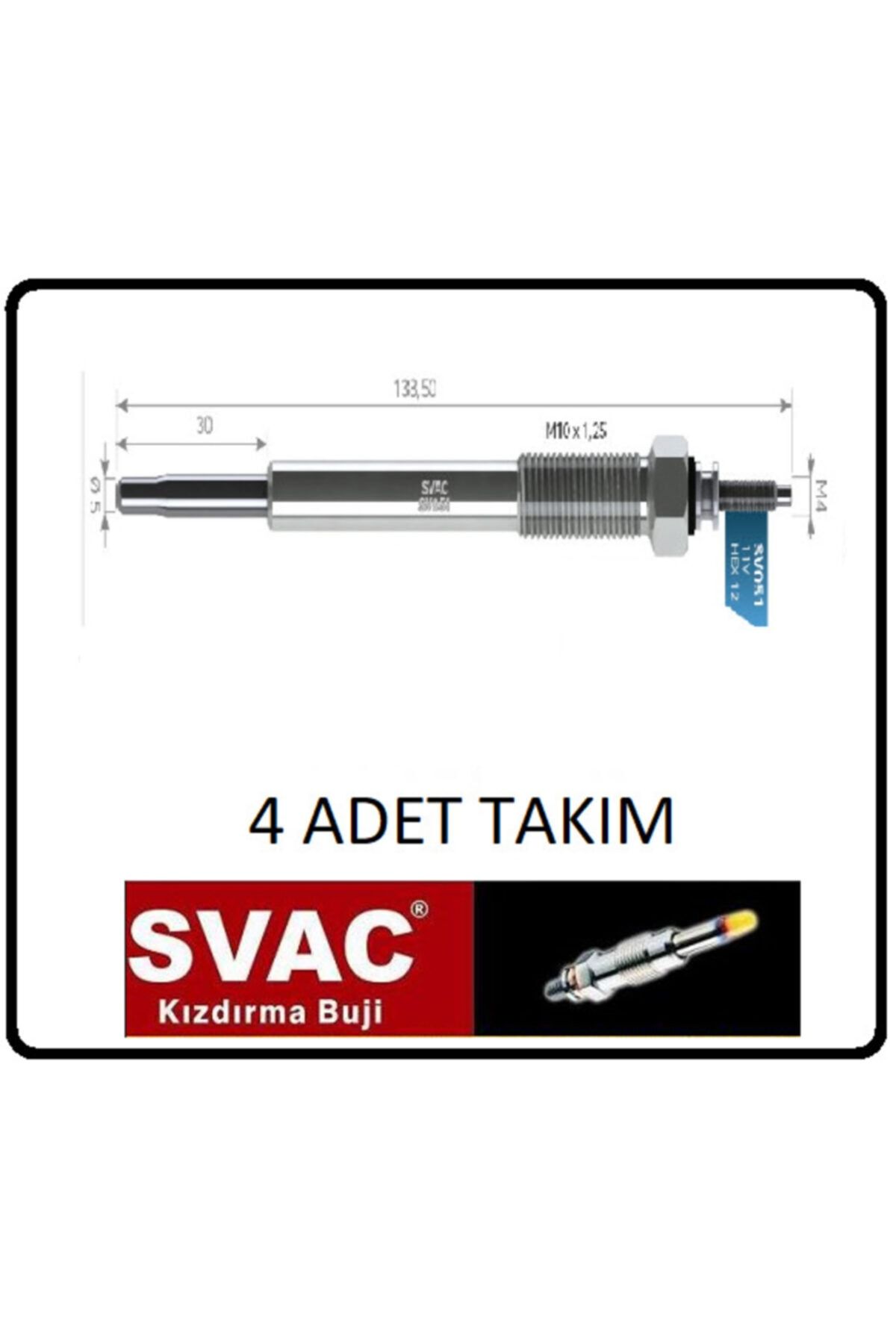 SVAC Kızdırma Bujisi Hyundai I10 I20 I30 1.5-1.6-.20crdi- Sv051 4 Adet Takım Oem No: 36710- 2a100