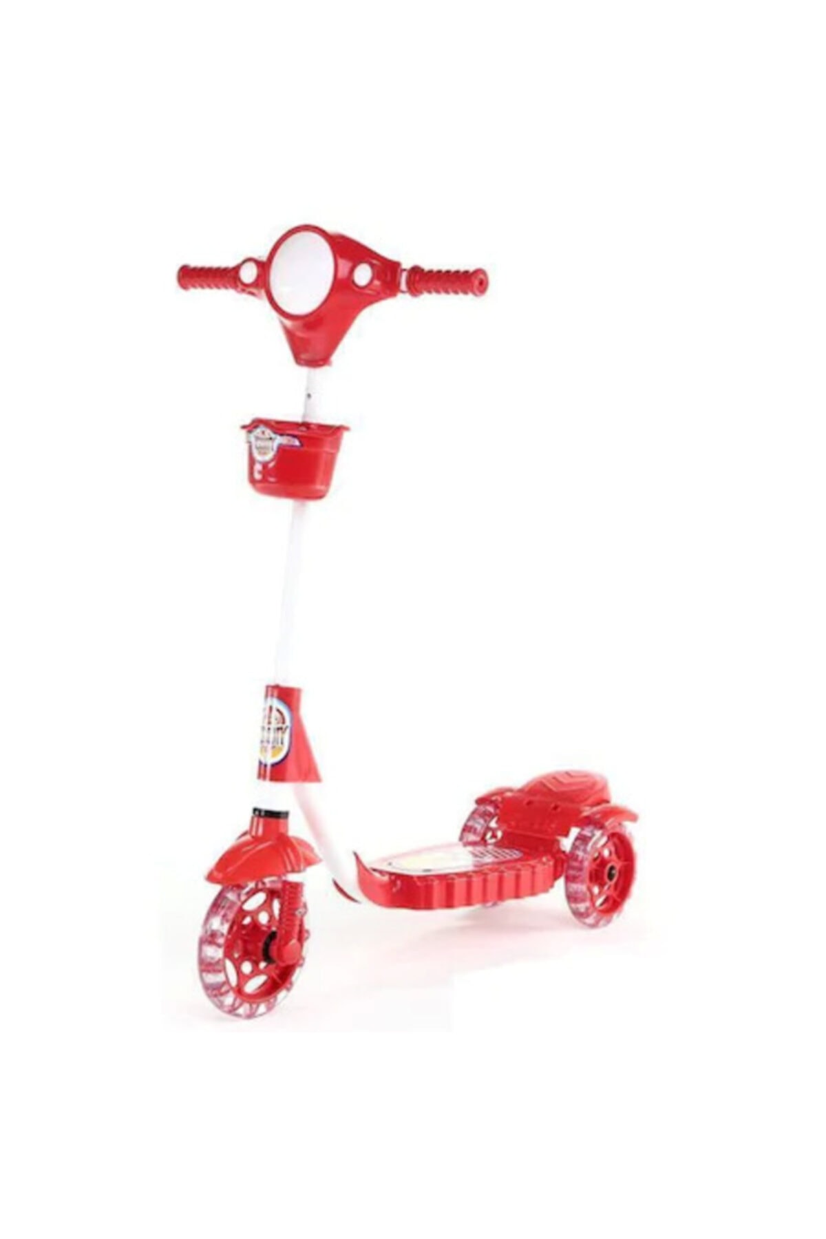 NO NAME Üç Tekerlekli Silikon Tekerlekli Frenli Kırmızı