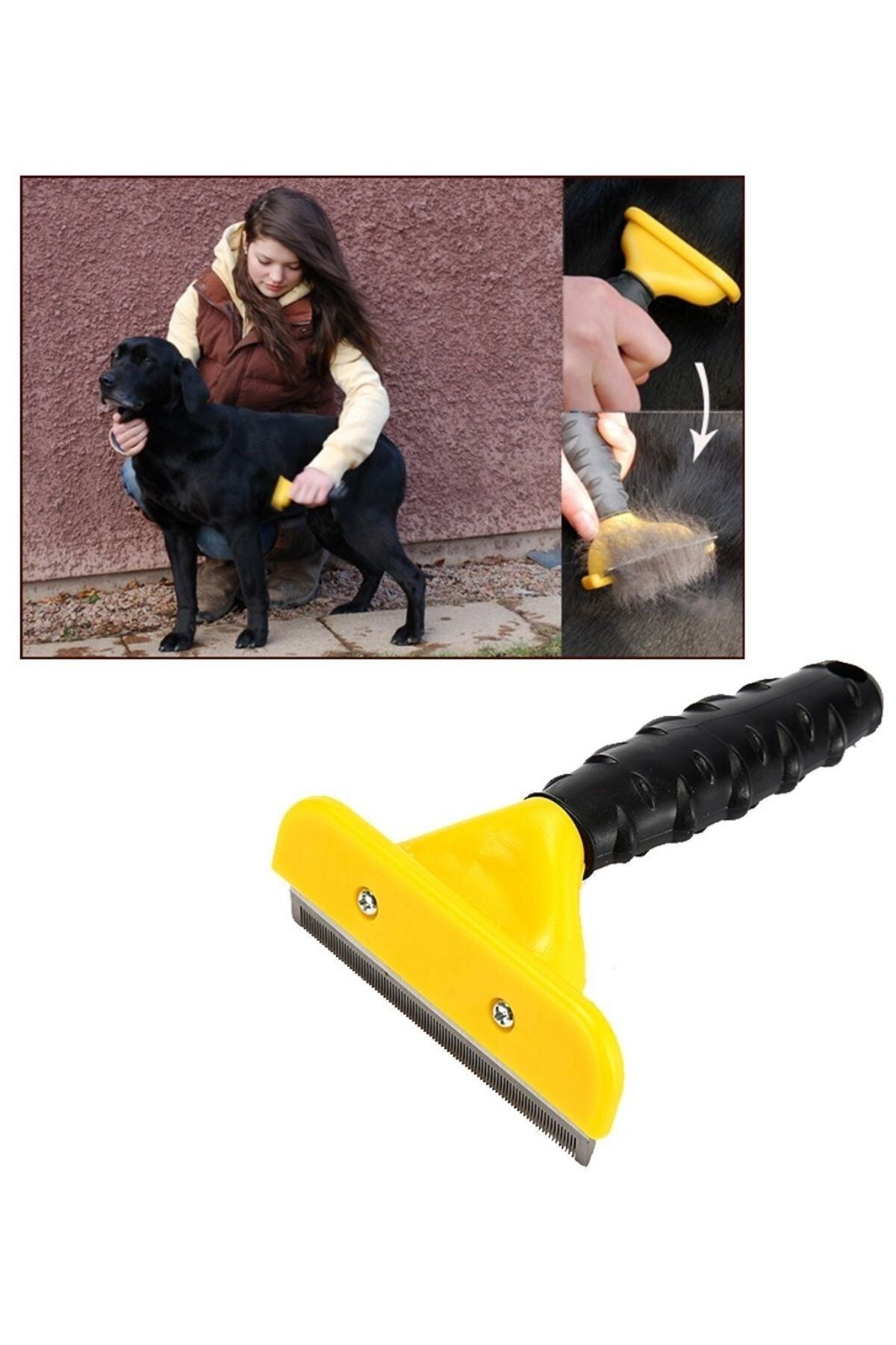 Buffer 3 Adet Fubminator Kedi Köpek Tüy Toplama Tarağı Kaşıma Aparatı 4,5 cm
