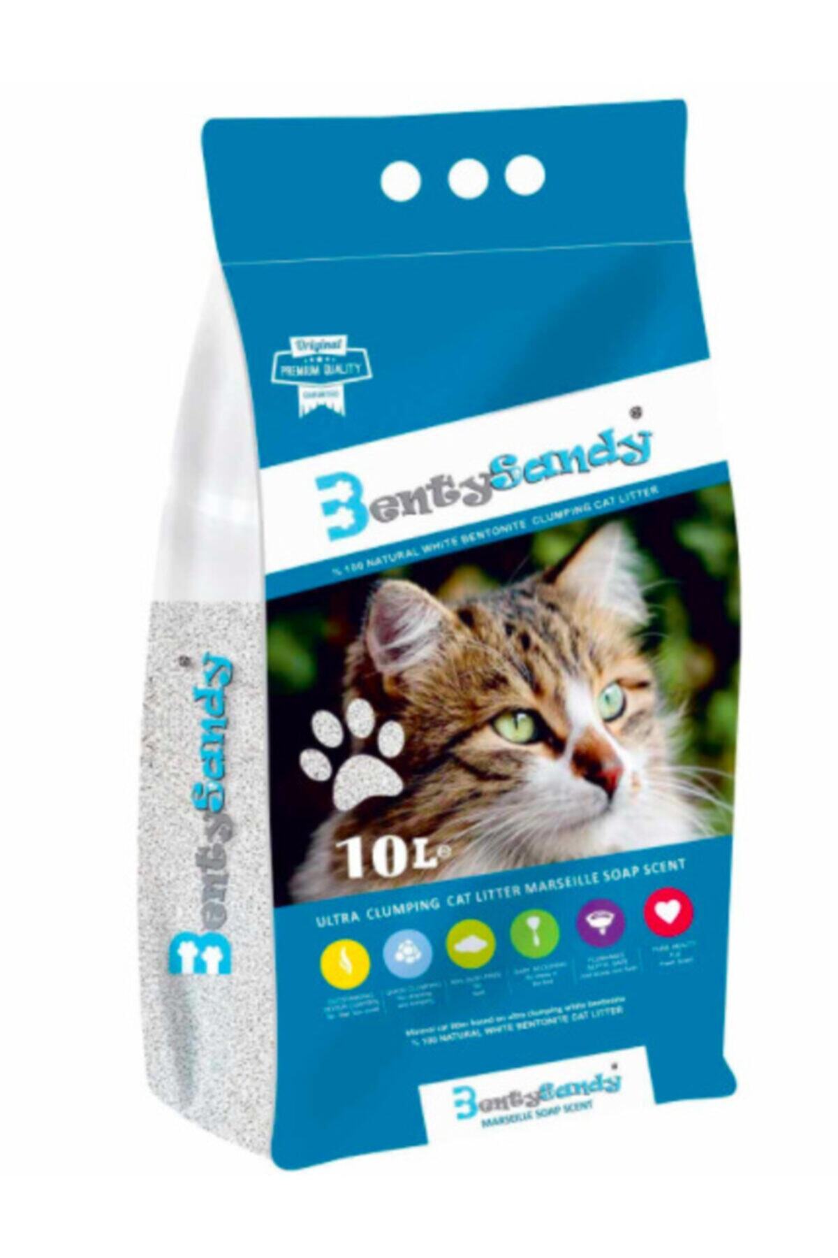 BentySandy Beyaz Sabun Kokulu (marseille) Kedi Kumu Bentonit 10 Kg X 3 Adet (kargo Dahil)