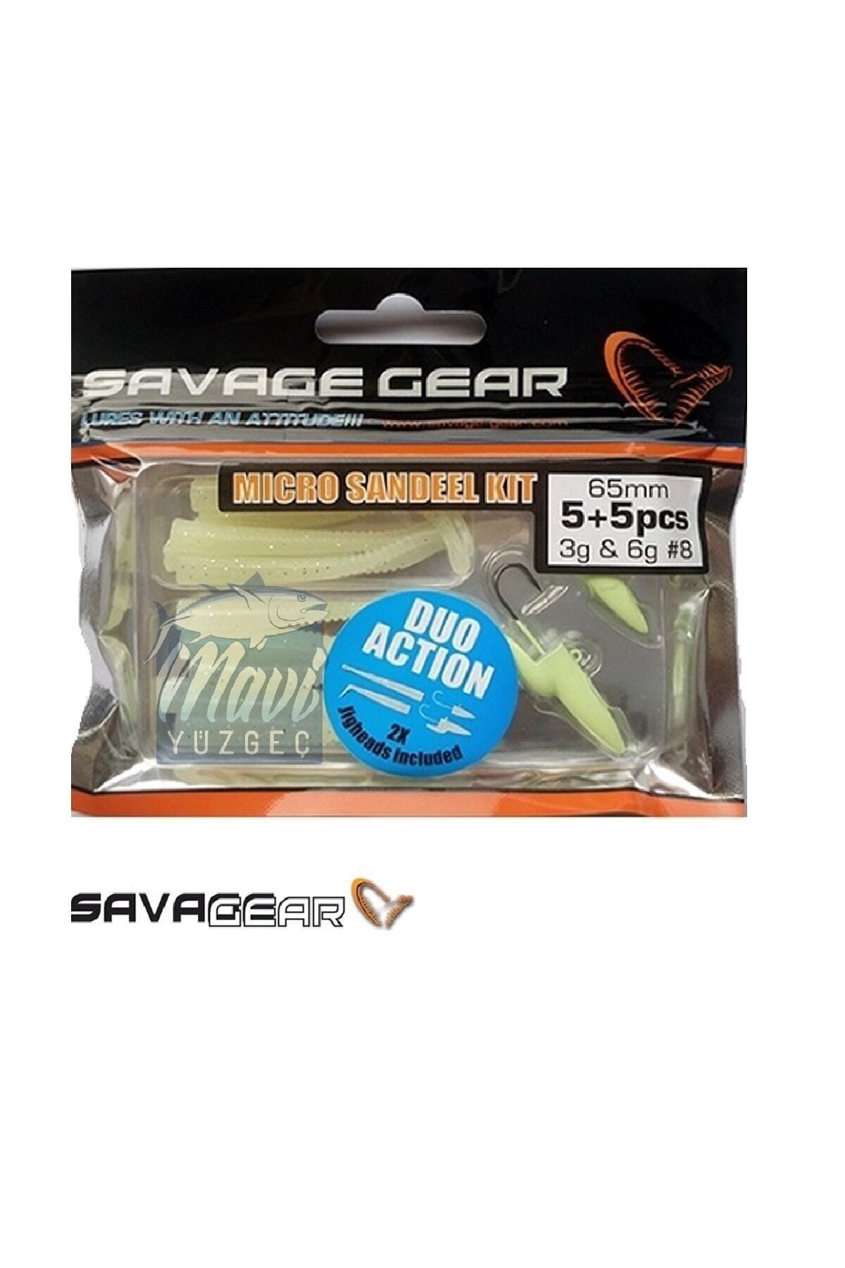 Savage Gear Lrf Micro Sandeel Kit 12 Adet(1+1.5+5) Suni Yem Glow
