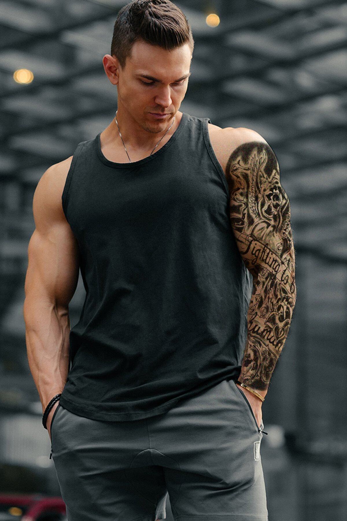 TAKIŞTIR Geçici Çiçek Ve Kurukafa Kol Dövme Tattoo