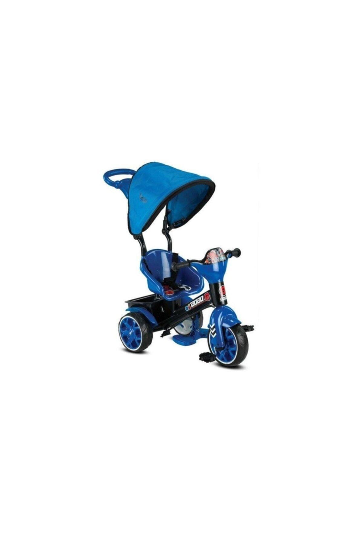 BabyHope 121 Bobo Speed Tenteli Üçtekerli Kontrollü Bisiklet Mavi