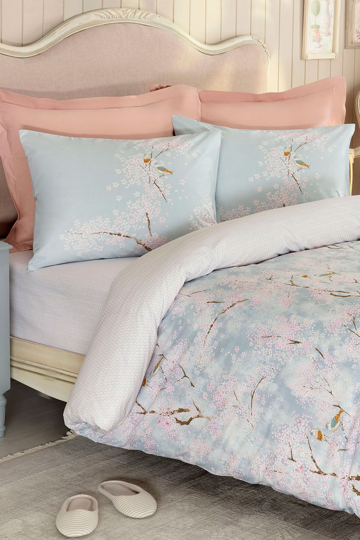 madame coco oiseaux tek kisilik cift tarafli ranforce nevresim takimi 160x220 50x70 160x240 cm fiyati yorumlari trendyol