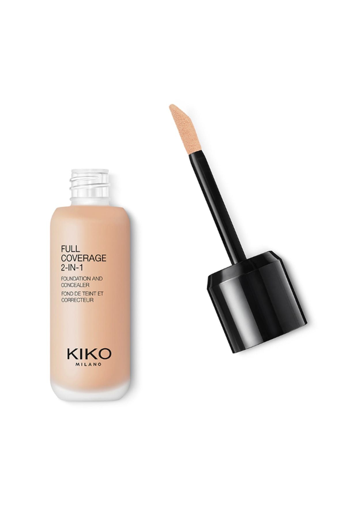 KIKO Fondöten & Kapatıcı - Full Coverage 2in1 Foundation & Concealer 02 Warm Rose 10 25 ml 8025272636445