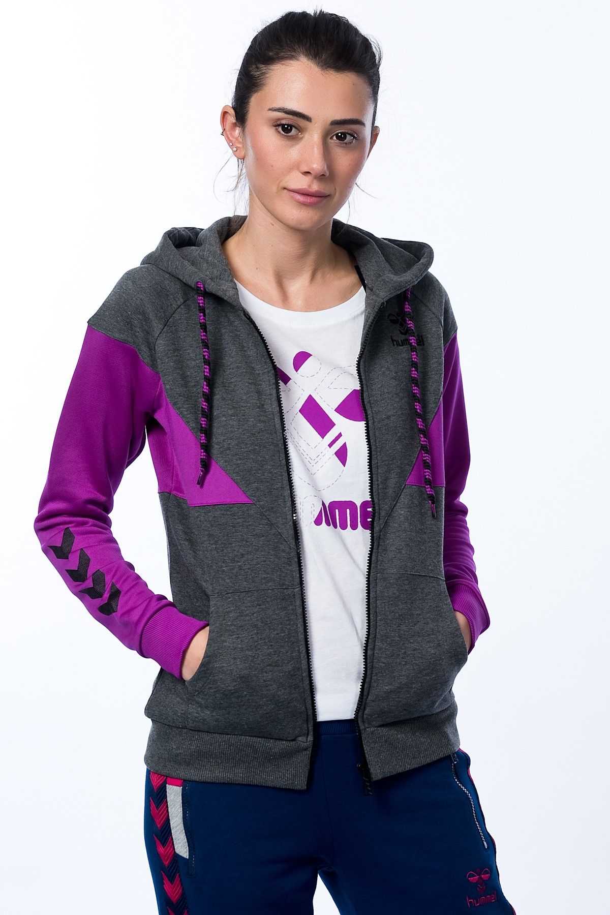 HUMMEL Kadın Sweatshirt Sally Zıp Hoodıe