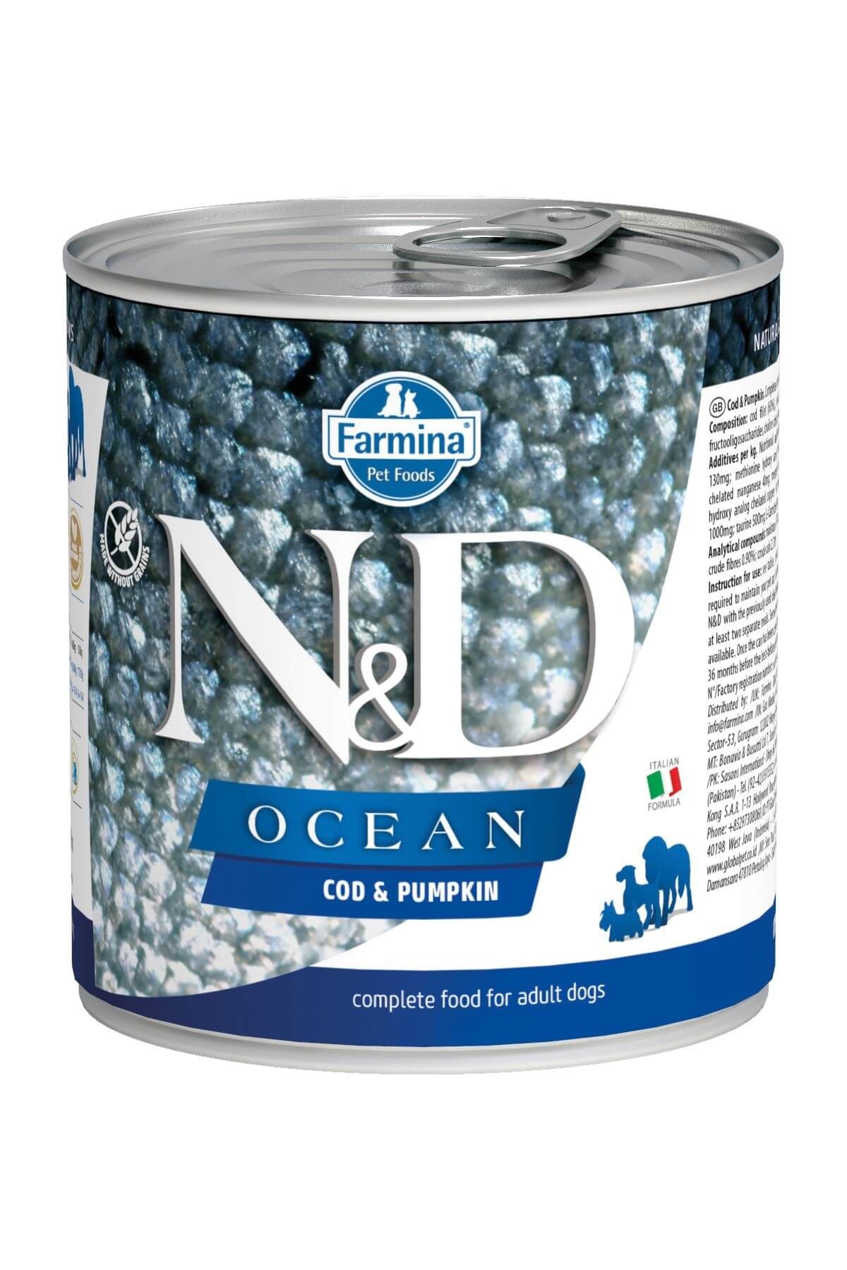 N&D Ocean Balkabağı & M.Balığı Köpek Konservesi 285 Gr