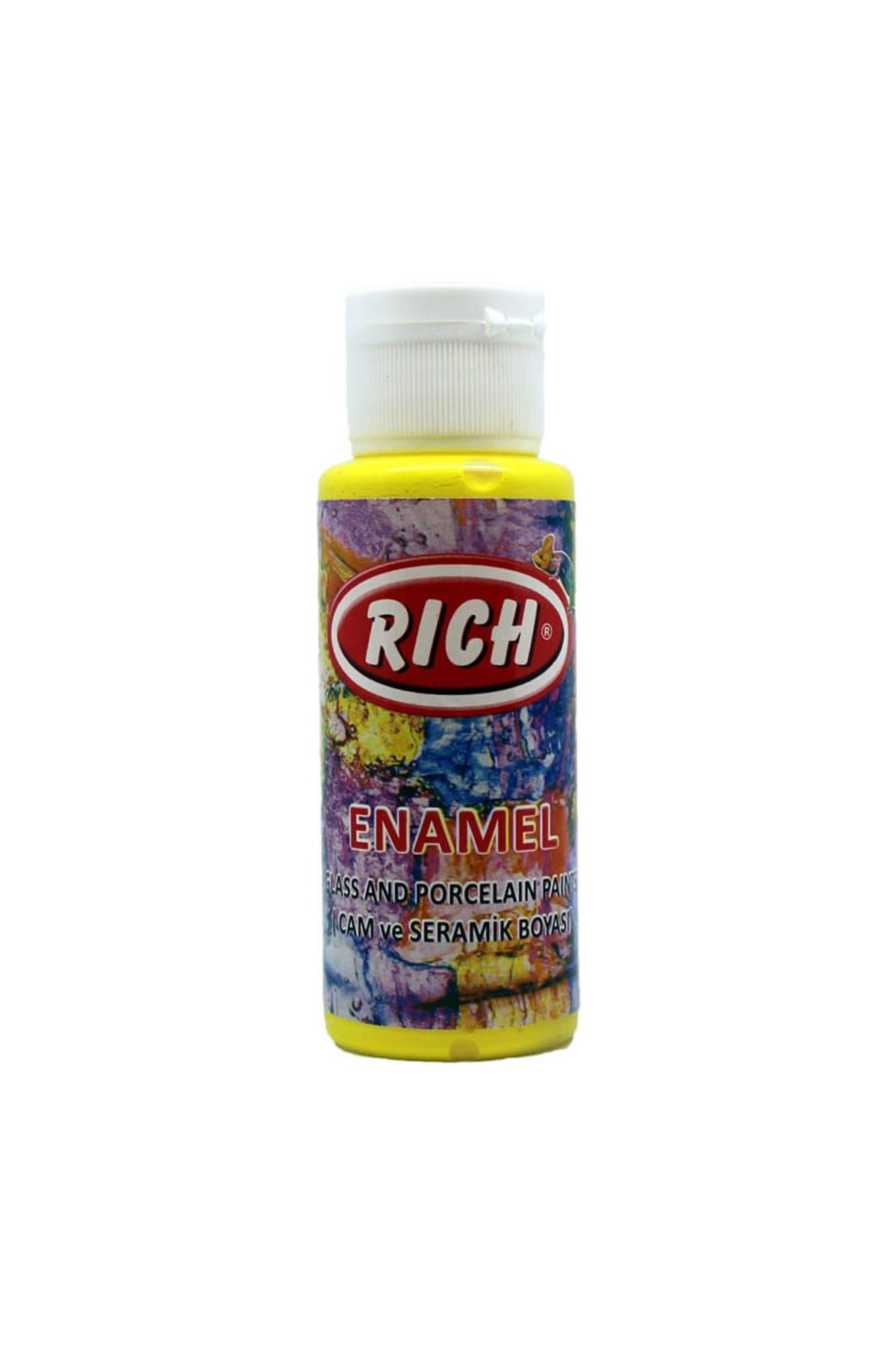 Rich Enamel Cam ve Seramik Boyası - Sarı 304