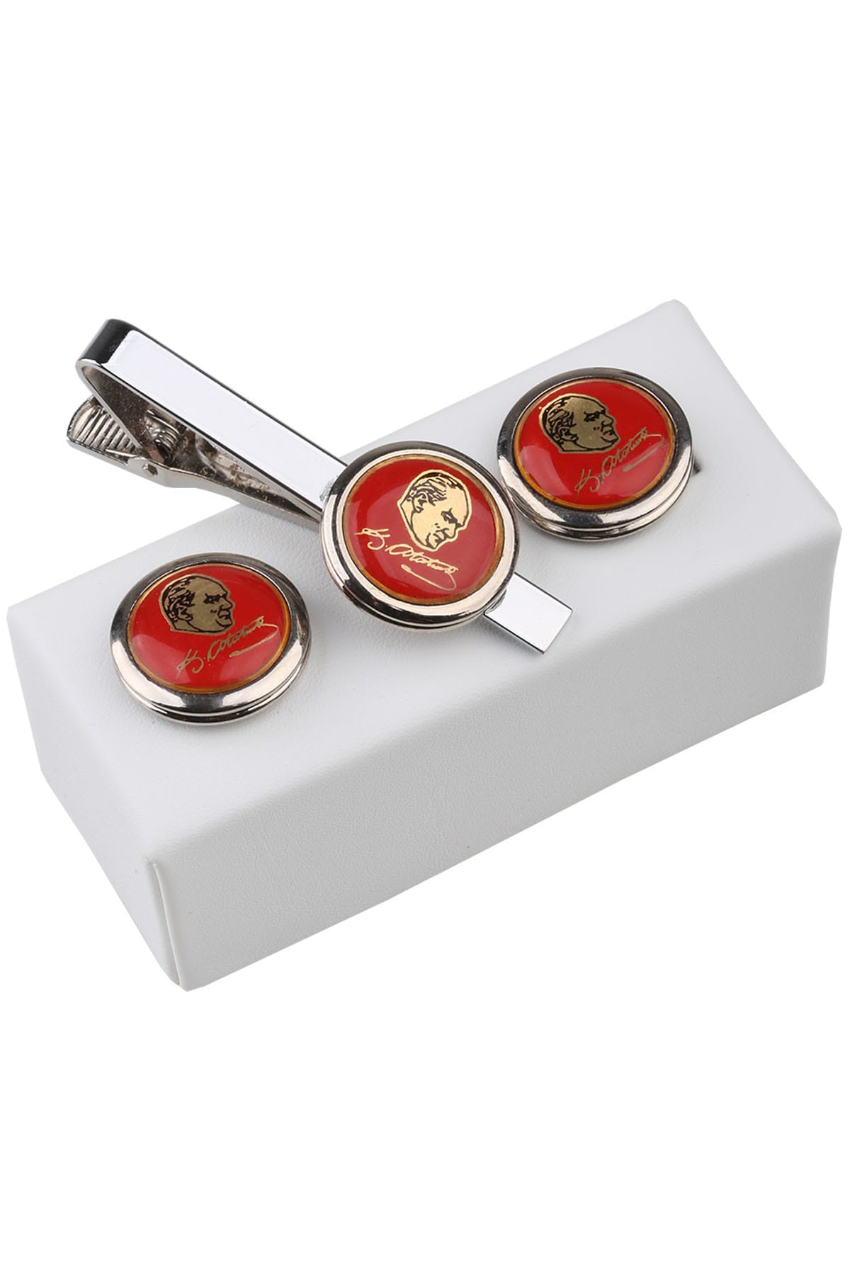 La Pescara Erkek Atatürk Kol Düğmesi ve Kravat İğnesi KD787 KRVT8690002221869