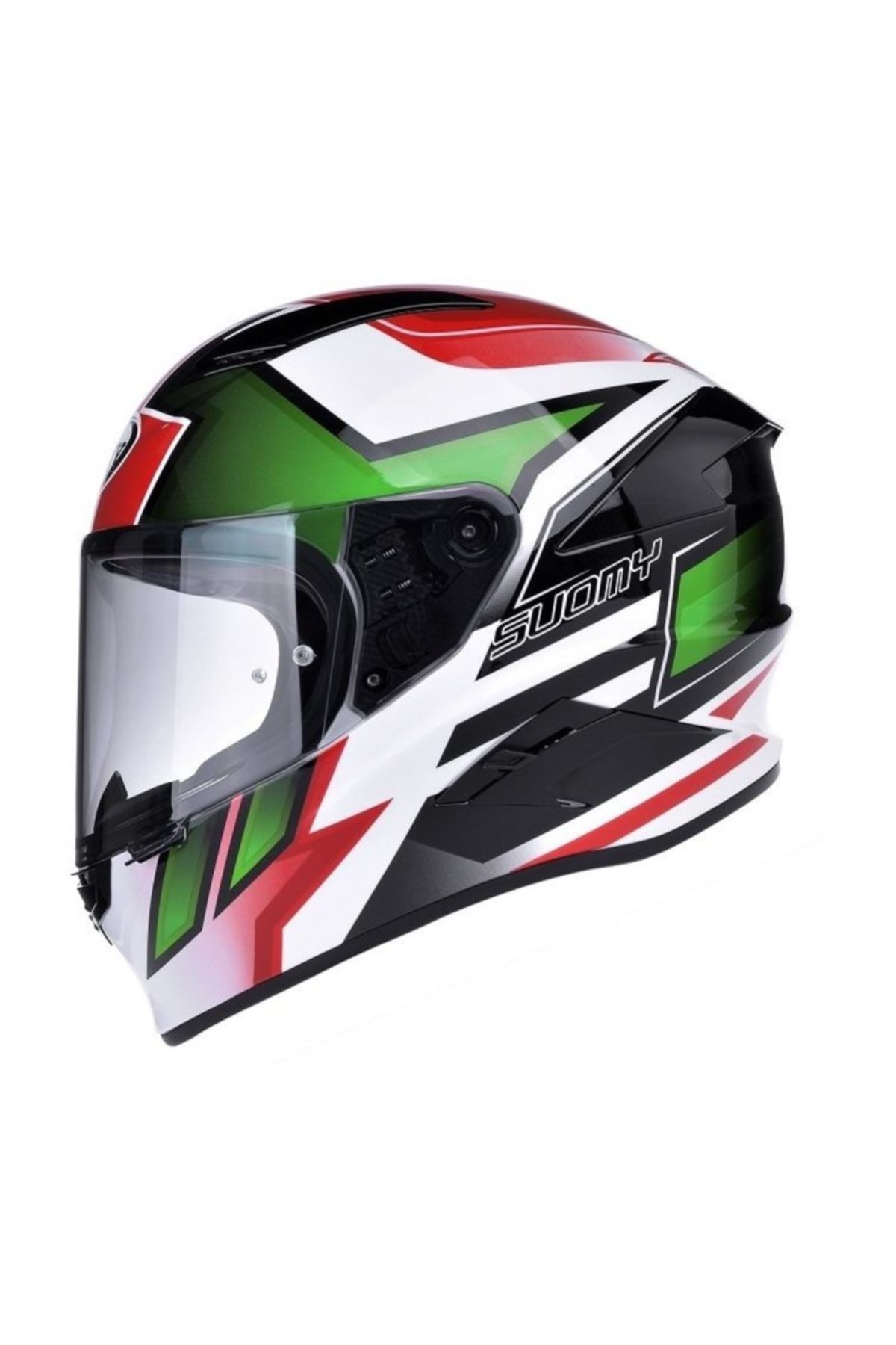 Suomy Speedstar Asymmetric Green/Red Kask