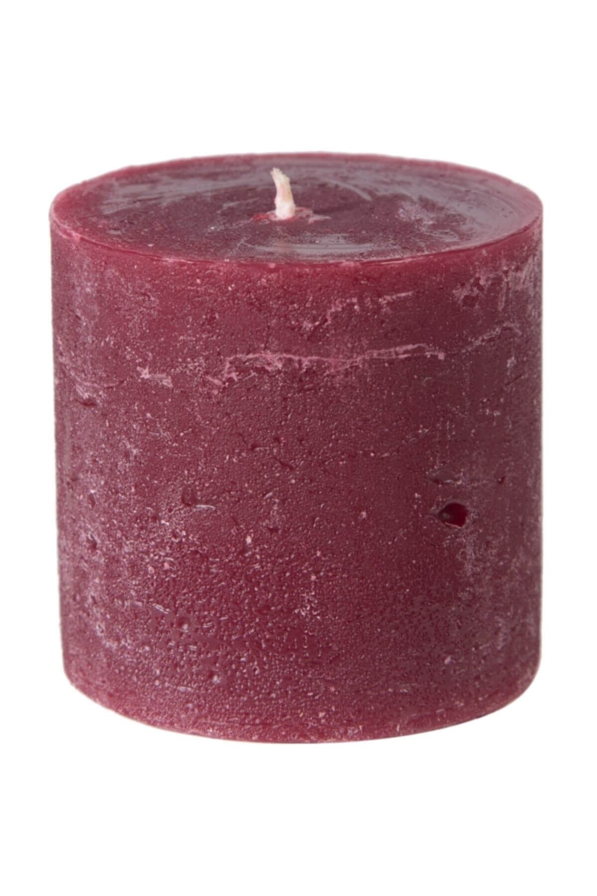 Mudo Concept Sütun Mum Bordo 7X7 Cm 1173973001