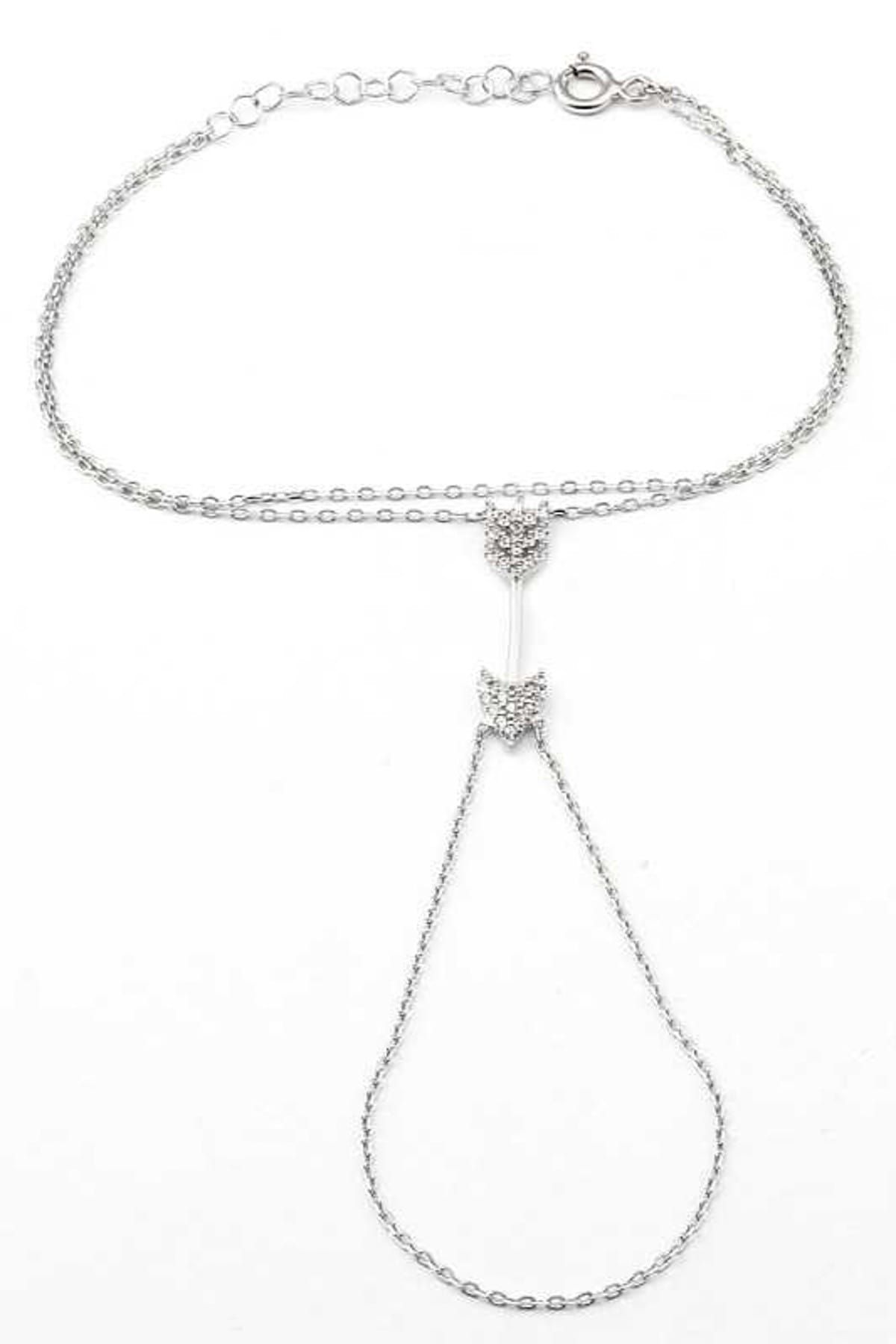 Welch Kadın Taşlı Ok White 925 Ayar Gümüş Şahmeran Bileklik WB-99