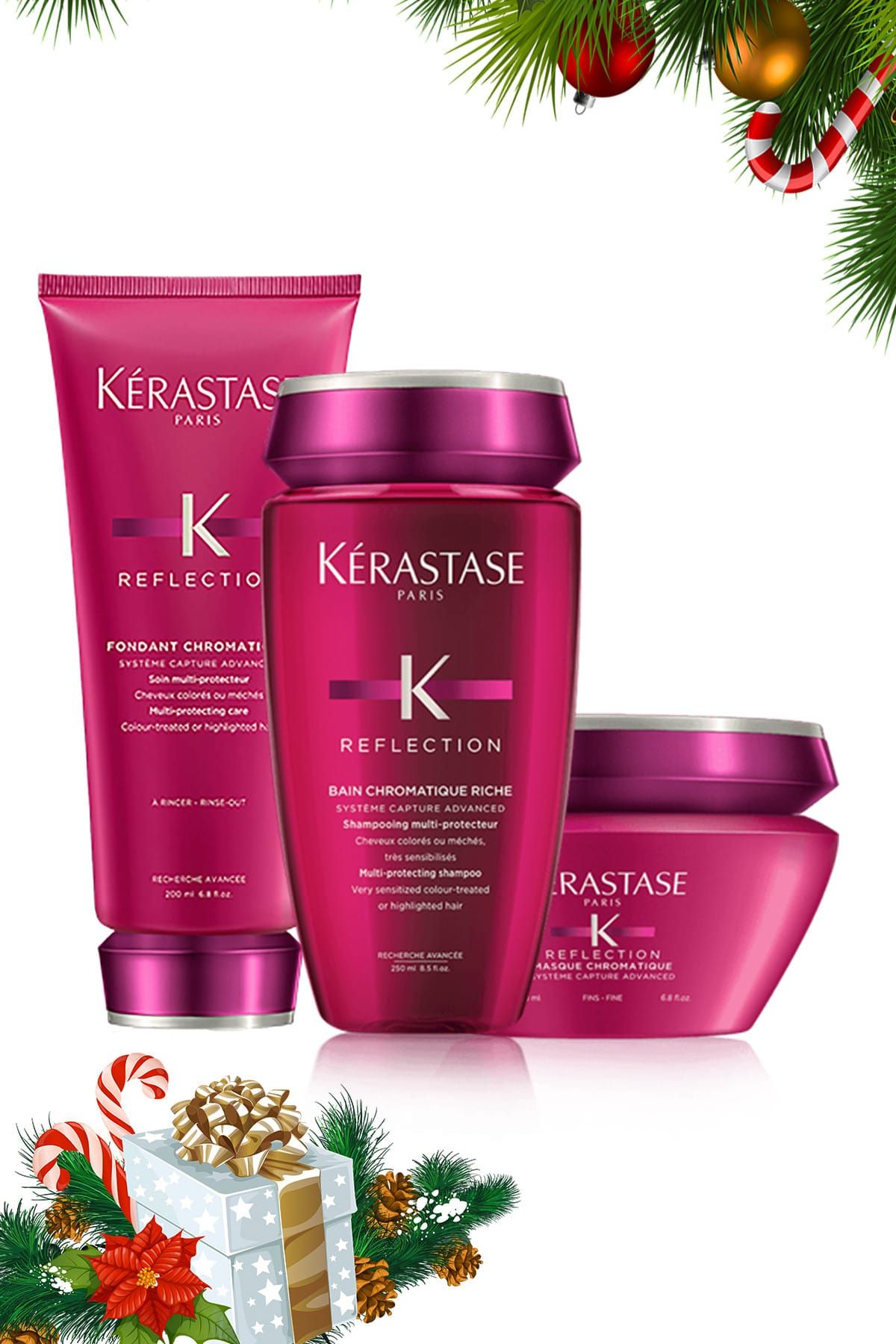 Kerastase Reflection Bain Chromatique Şampuan 250 ml + Renk Koruyucu Krem 200 ml + Maske 200 ml 2840095040034