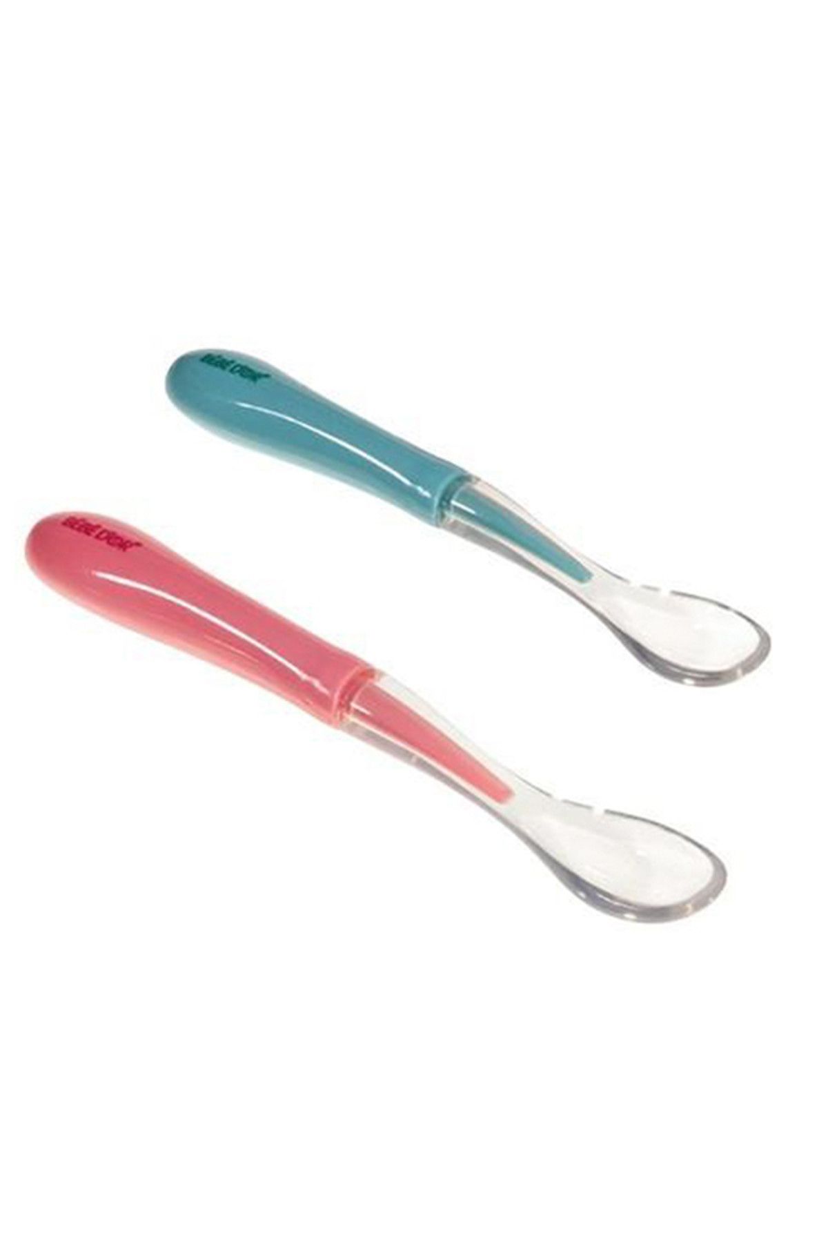 Bebedor Silikon Yumuşak Uçlu Kaşık 2'Li Pembe-Yeşil Ib21184