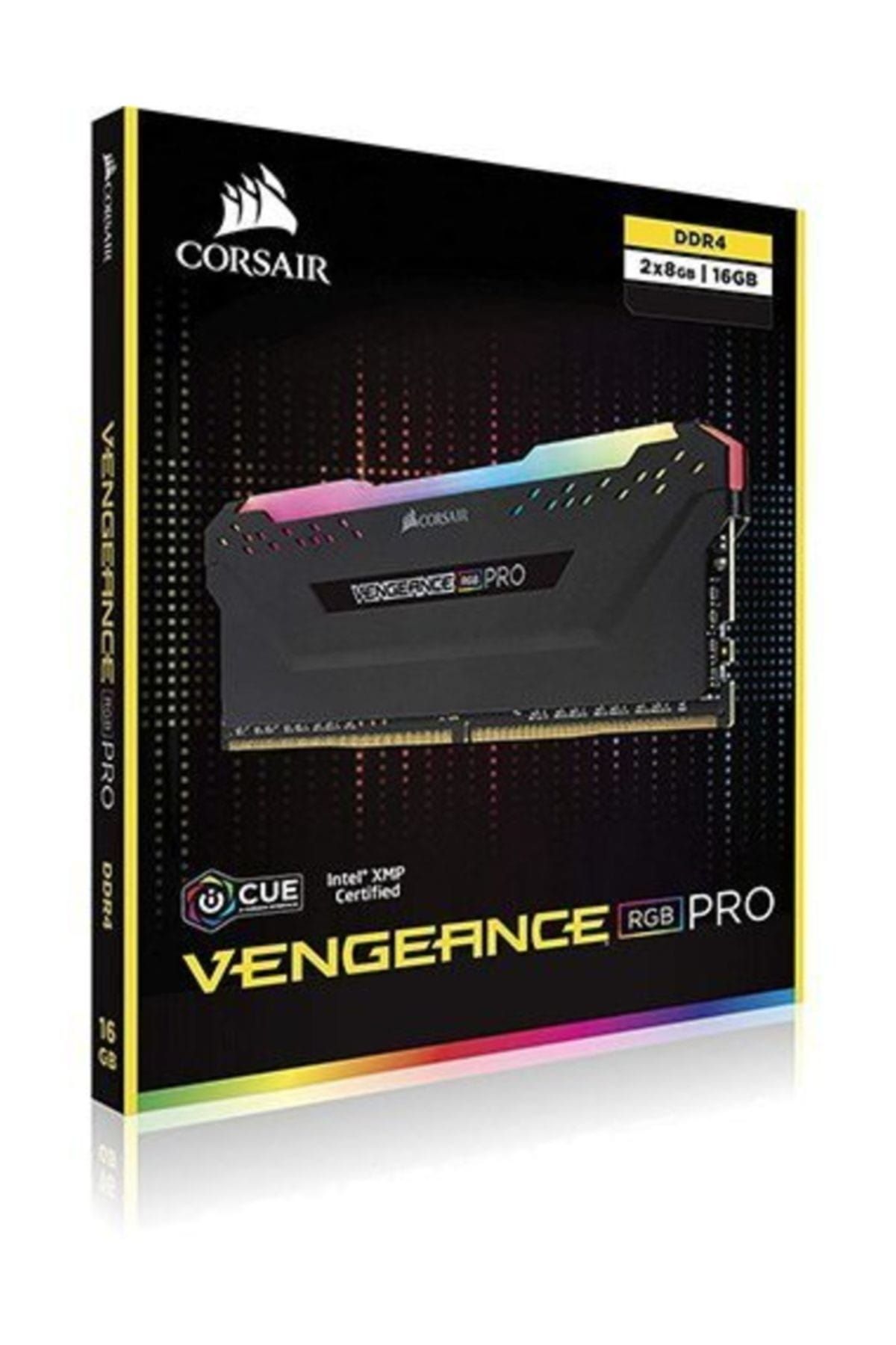ASUS Corsair Vengeance RGB Pro Black 2x8GB CL18 DDR4 Bellek (CMW16GX4M2C3600C18)