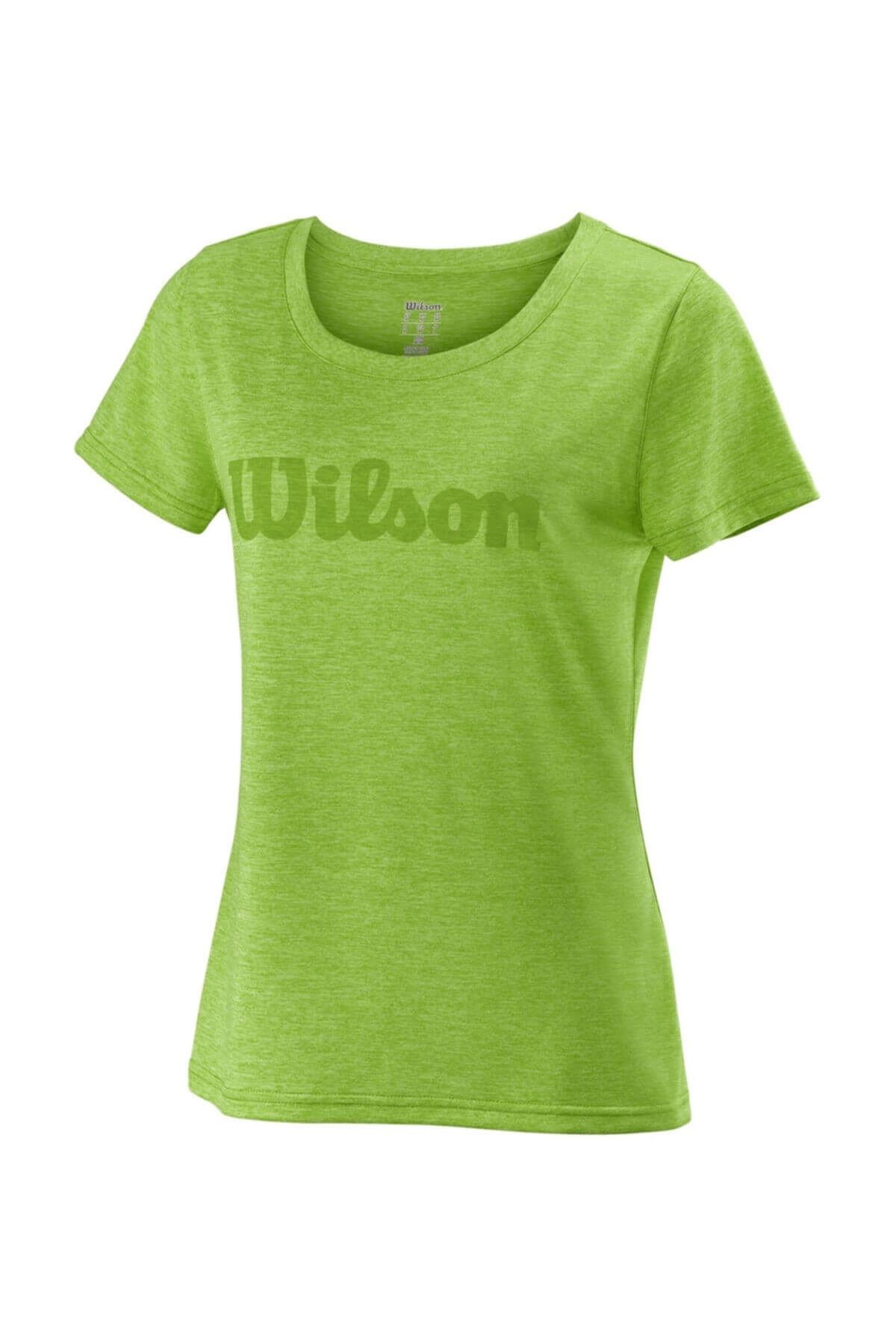 Wilson Kadın Tişört UWII Script Tech Tee Yeşil ( WRA770501 )
