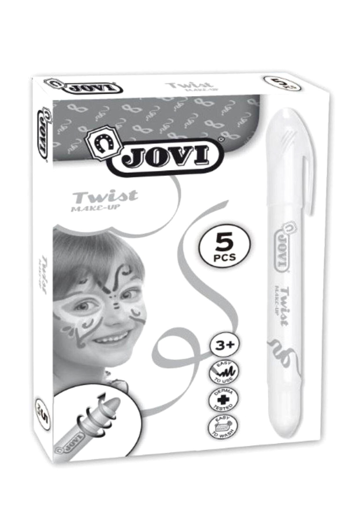 Jovi Twist Stick  Beyaz Yüz Boyama Kalemi 5 Li