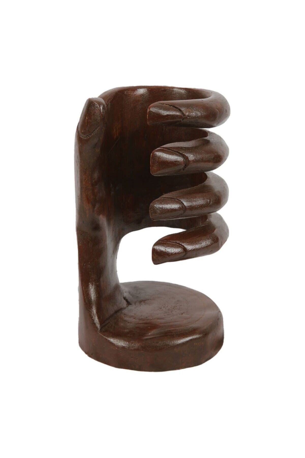 BOHOBAZZAR Ahşap El Şaraplık 25 Cm