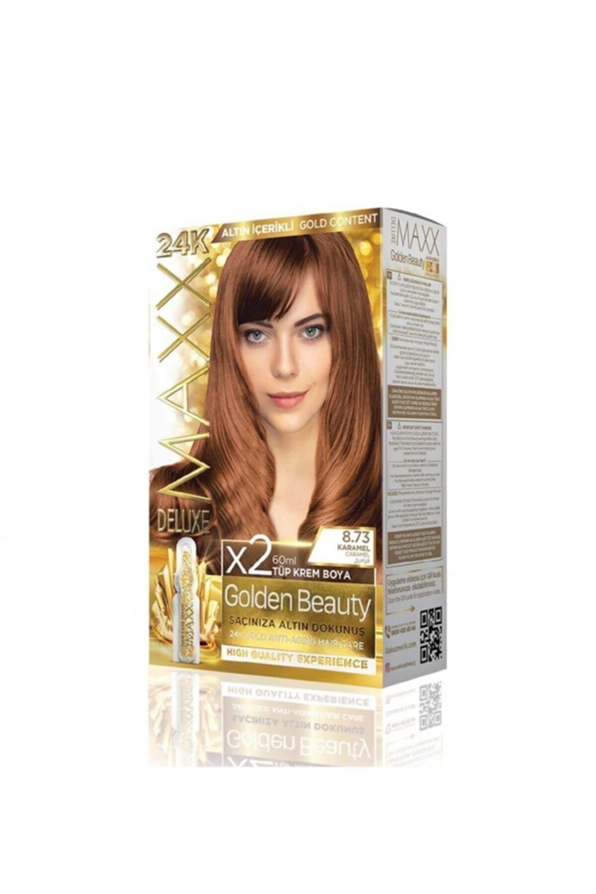 MAXX DELUXE Golden 24k 8.73 Karamel Altın Içerikli Saç Boyası