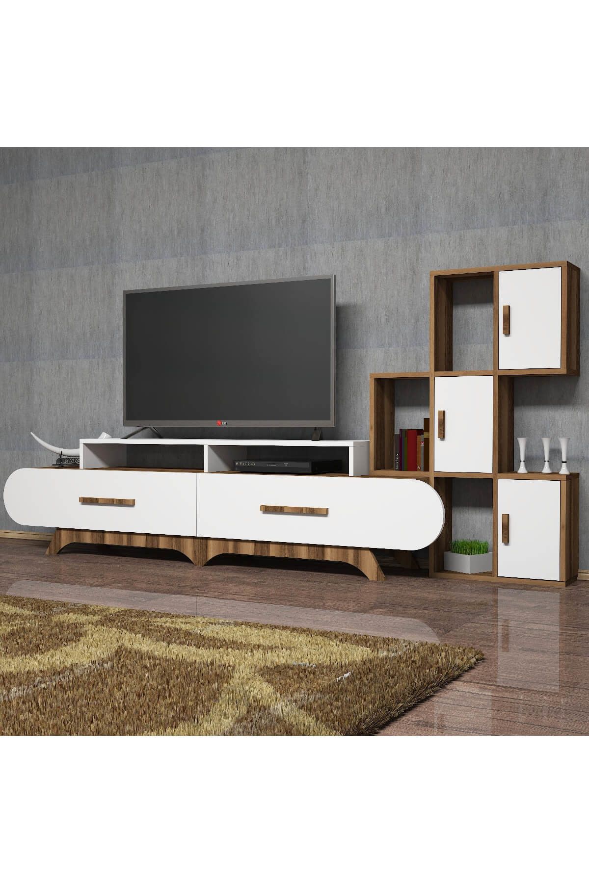 Variant Mobilya Flora Duvar Raflı Tv Ünitesi