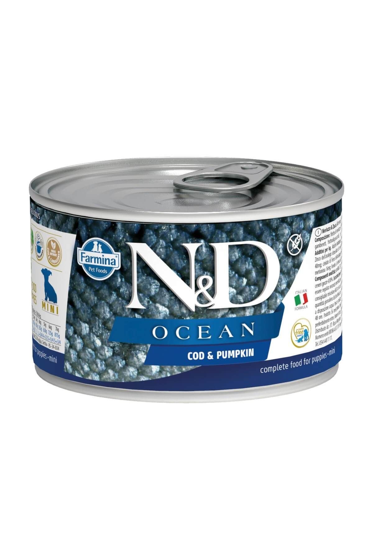 N&D Ocean M.Balığı & Balkabağı Puppy Köpek Konserve 140 Gr