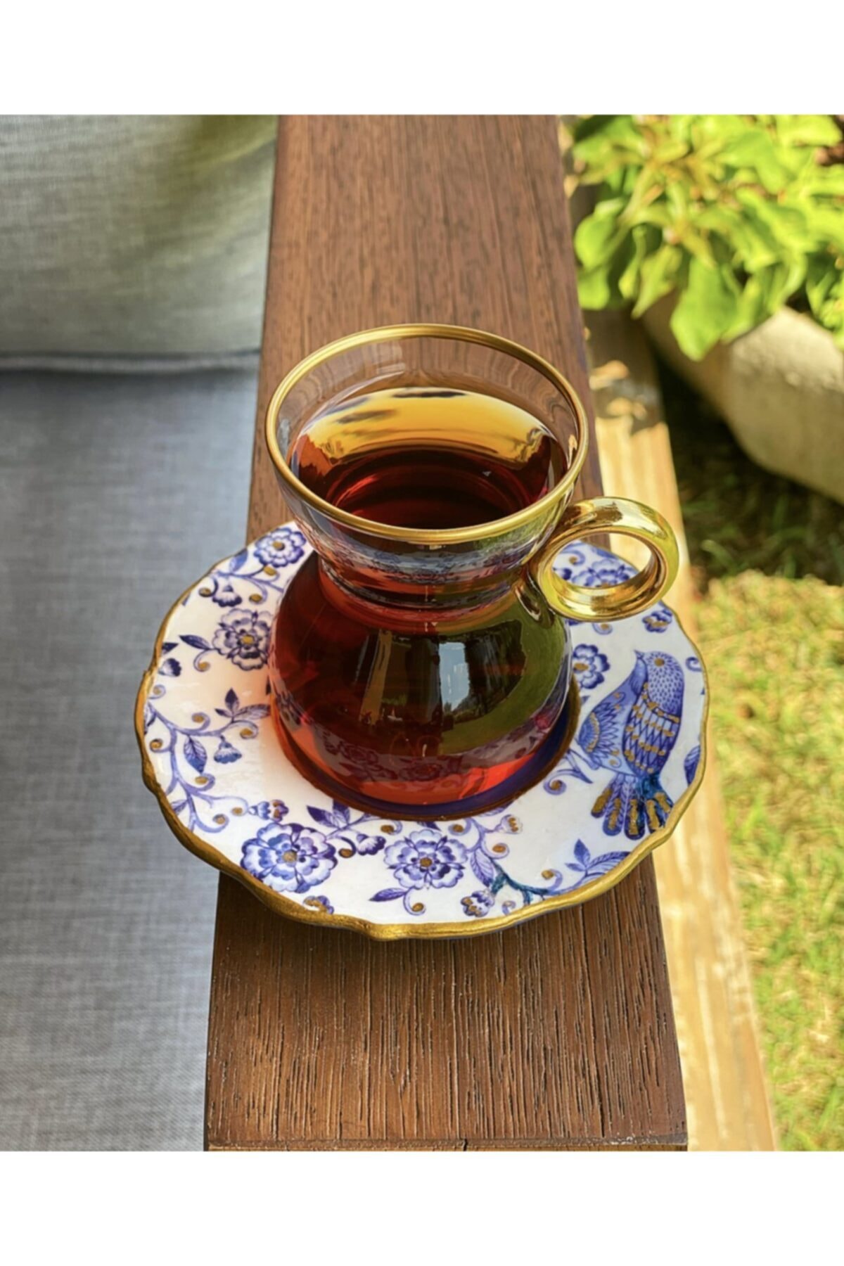 ŞEYDA&ASLI Tekli Çay Bleu Blanc