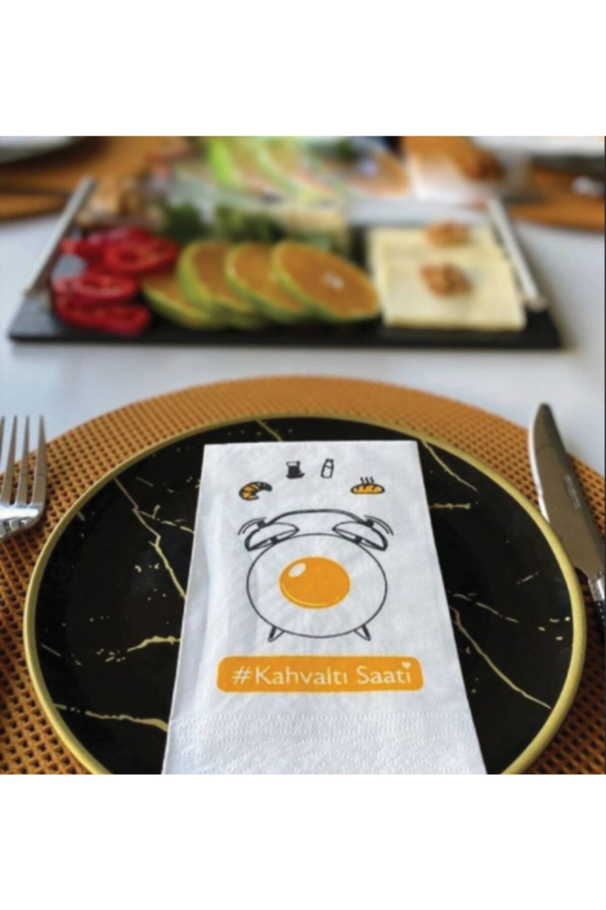 PeçeteAtölyesi Baskılı Peçete Kahvaltı Saati