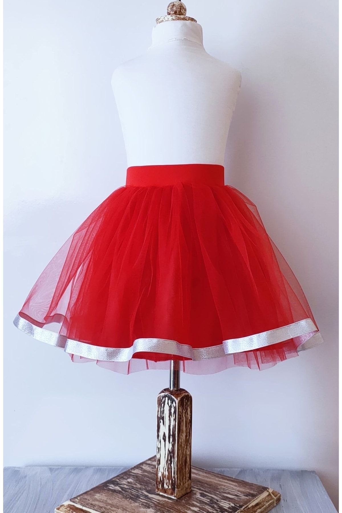 Childrens red tulle top skirt