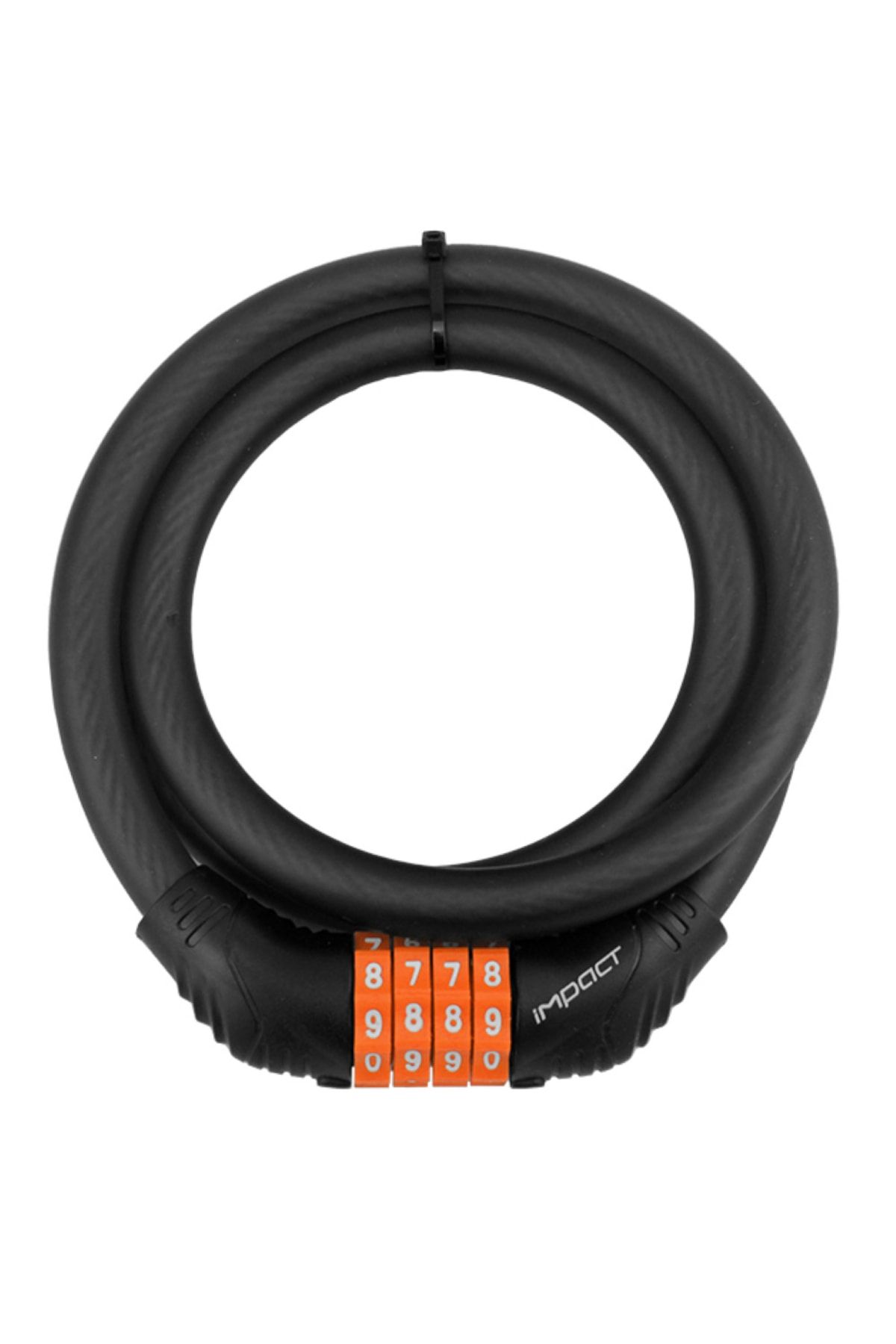 Pallero Bicycle Lock With Combination 12x100 Black Orange Bike