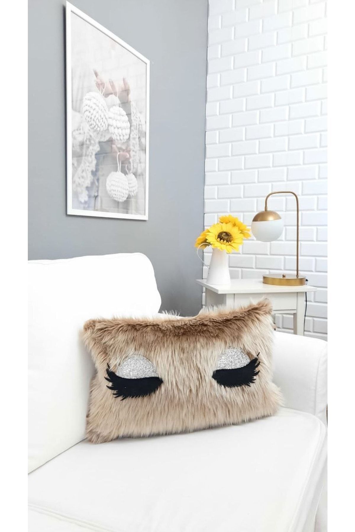 Eyelash decorative pillow online