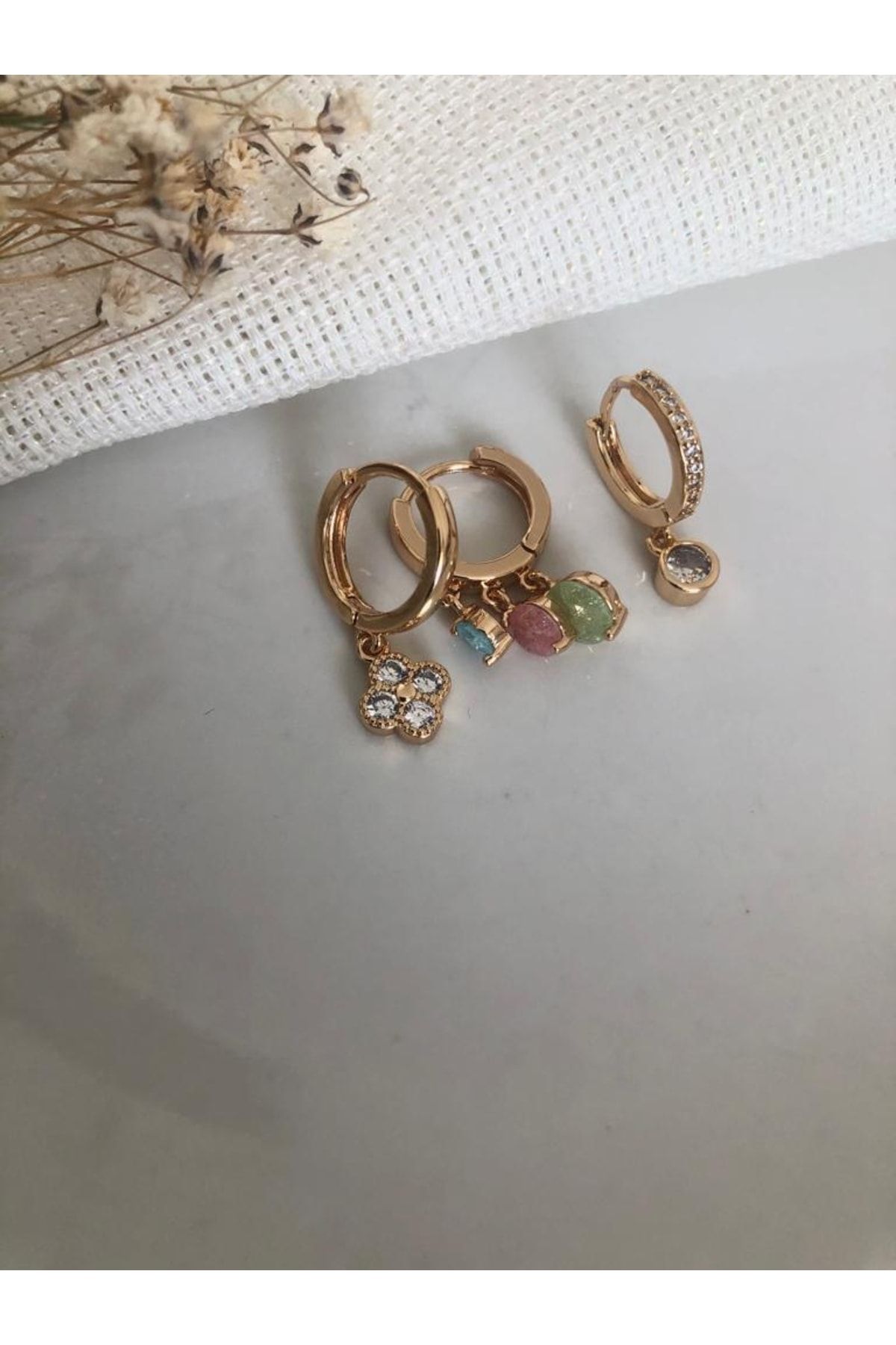 Small gold hoop earrings sales set of 3