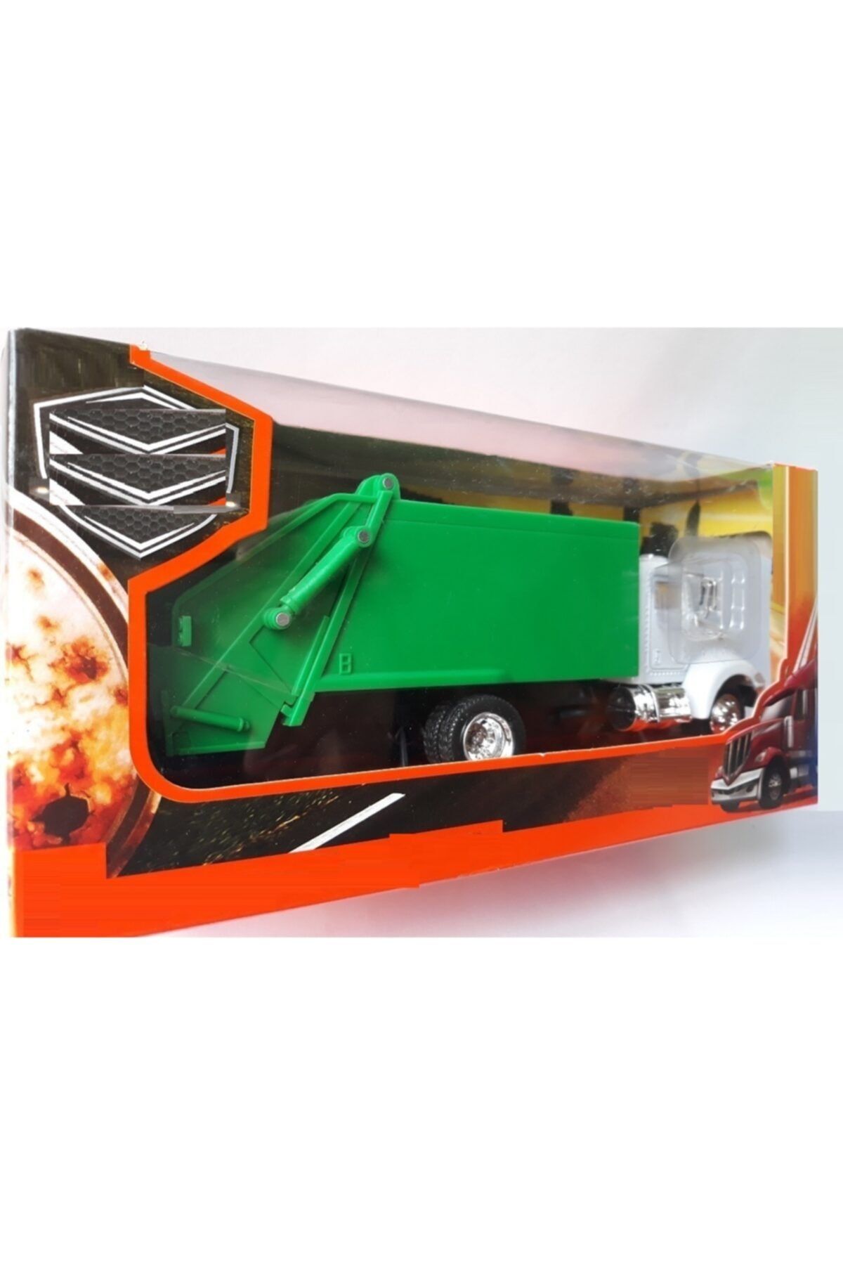 OYUNCAKSAHİLİ Çöp Kamyonu Metal Peterbılt 335 Diecast Açılır Kapaklar Long Hauler