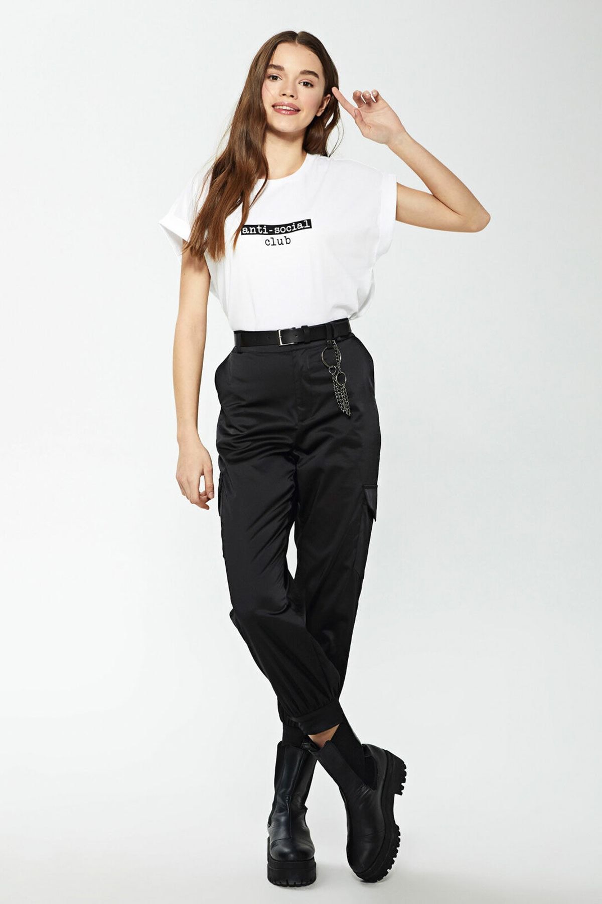 lc waikiki kadin siyah lcw casual pantolon fiyati yorumlari trendyol