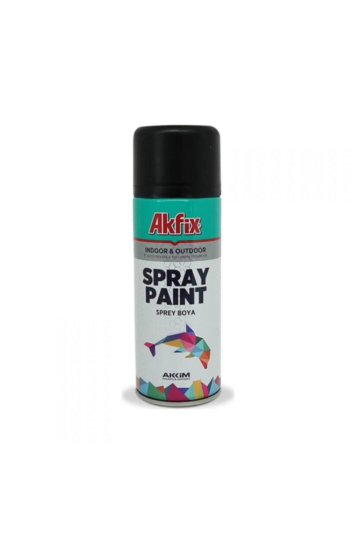 Akfix Akrilik Sprey Boya Mat Siyah 400 ml