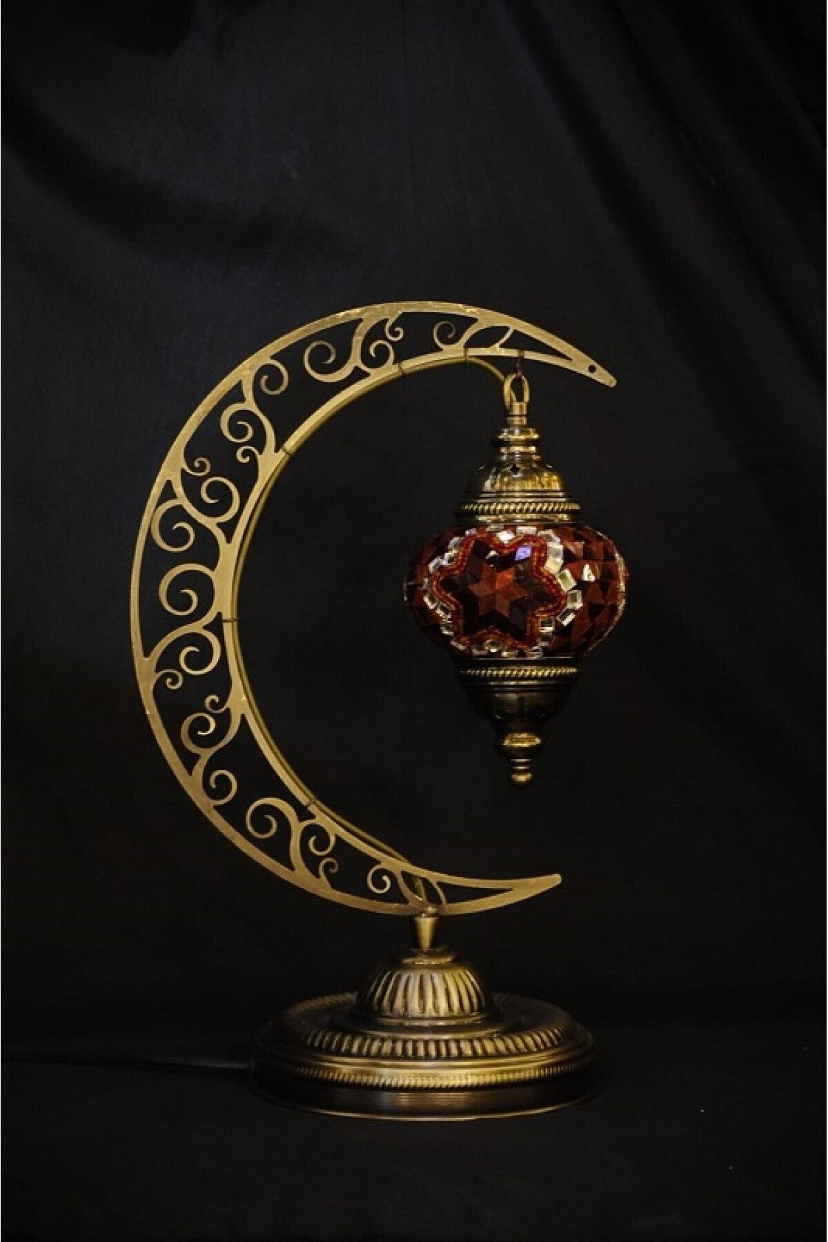 YSK Gift Shop Hilal Mozaik Masa Lambası
