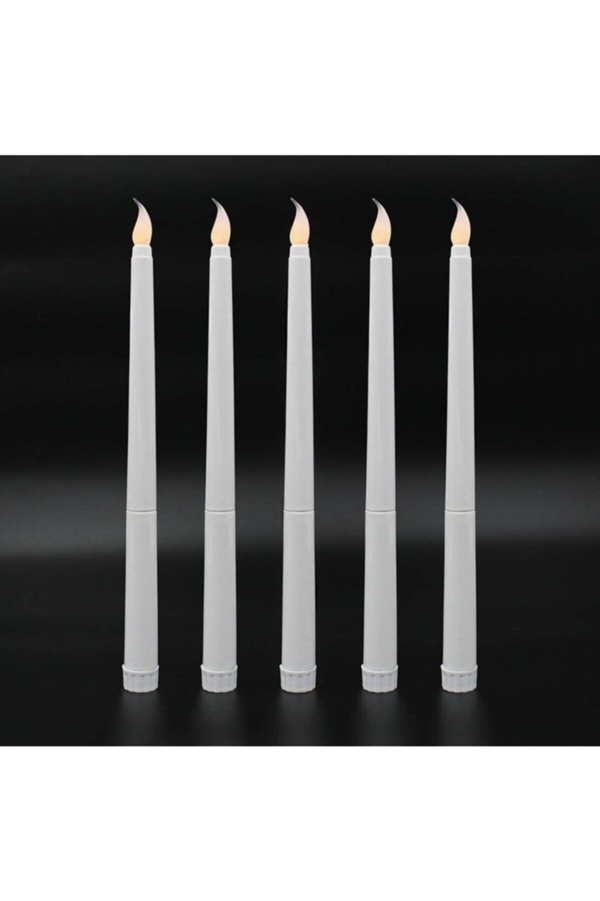 PROTECH Pilli Led Işıklı 6 Li 28 Cm Şamdan Led Mum Sarı (gün Işığı)
