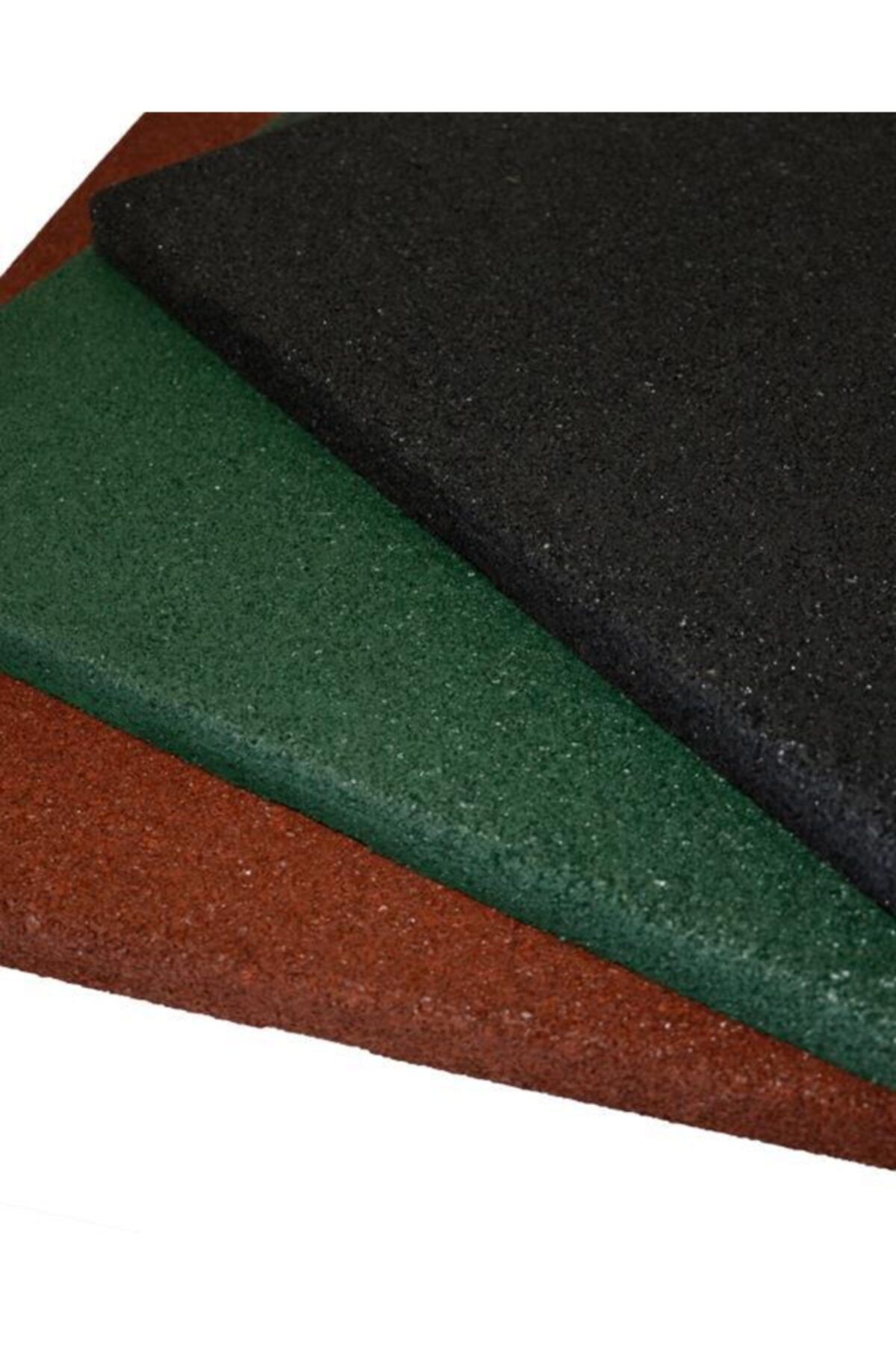 Temel Kauçuk Zemin Kaplama 40x40x2cm 6 Adet Tse Belgeli Kırmızı