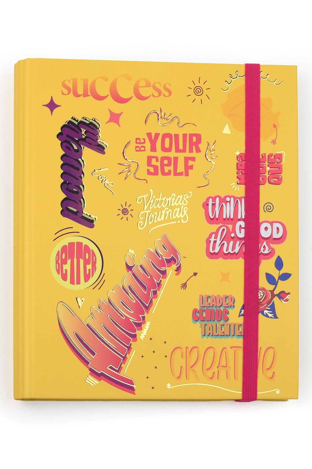 Victoria's Journals Typo Süresiz Planlayıcı Ajanda 17x24 Cm Sarı