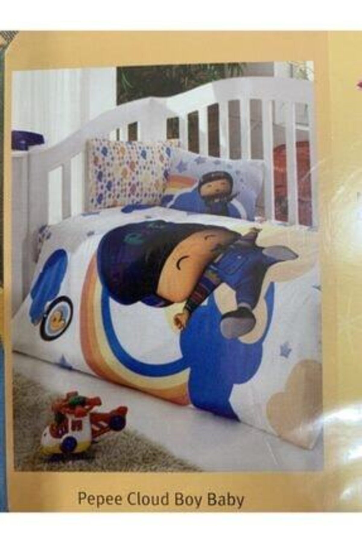 SEFA ÇEYİZ Sefaceyiz Pepee Erkek Bebek Nevresim Takımı Pepee Erkek Bebek