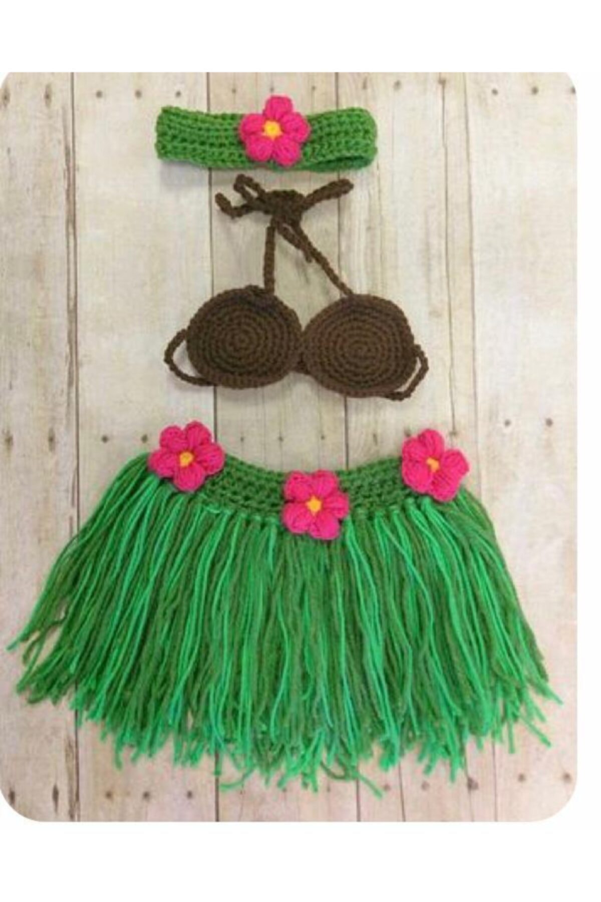 MİLA GİYİM VE AKSESUAR Örgü Bebek Kostümü Safari