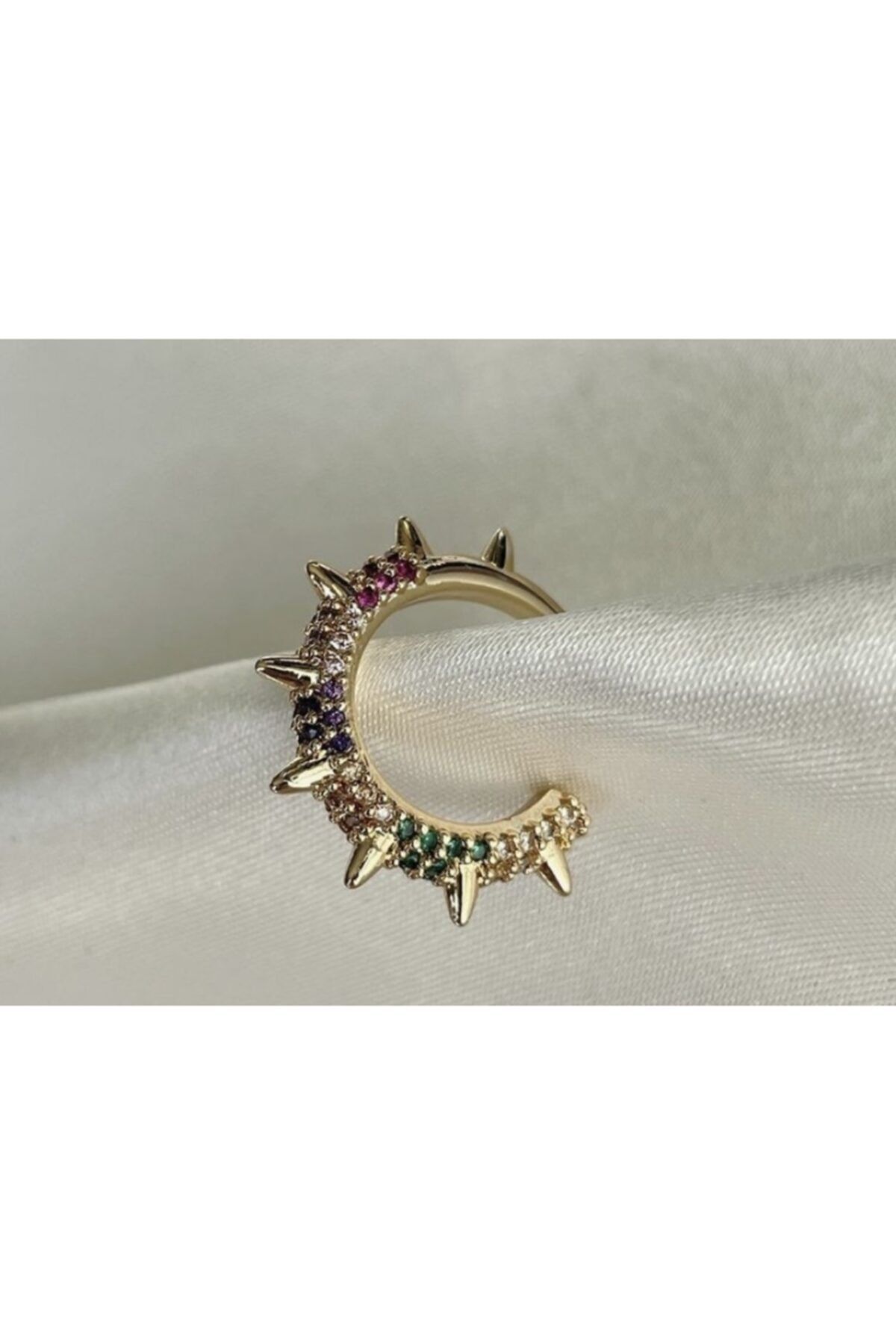 Vi store Çelik Renkli Taşlı Ear Cuff