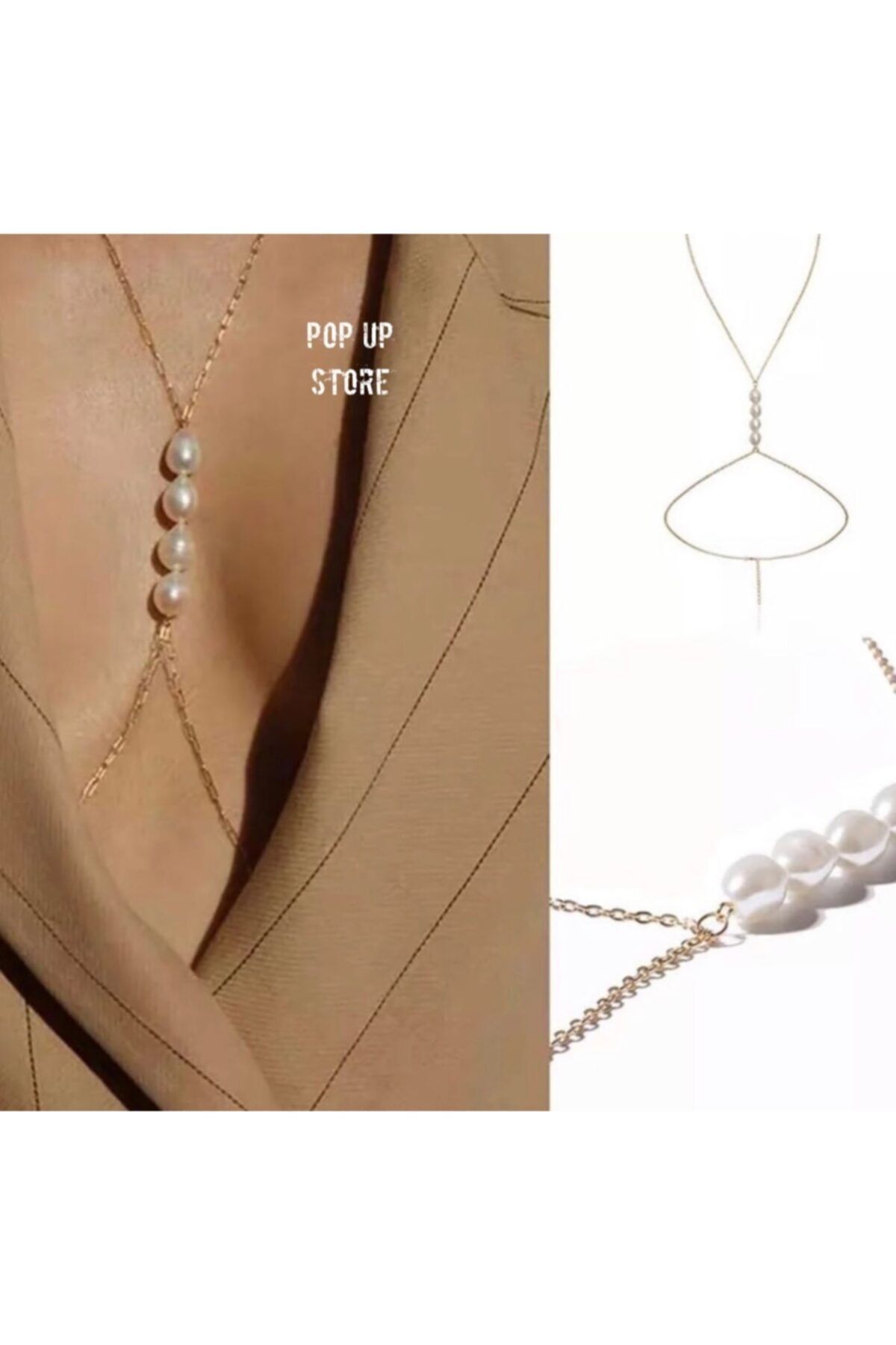 pop up store Gold Inci Detay Vücut Aksesuarı