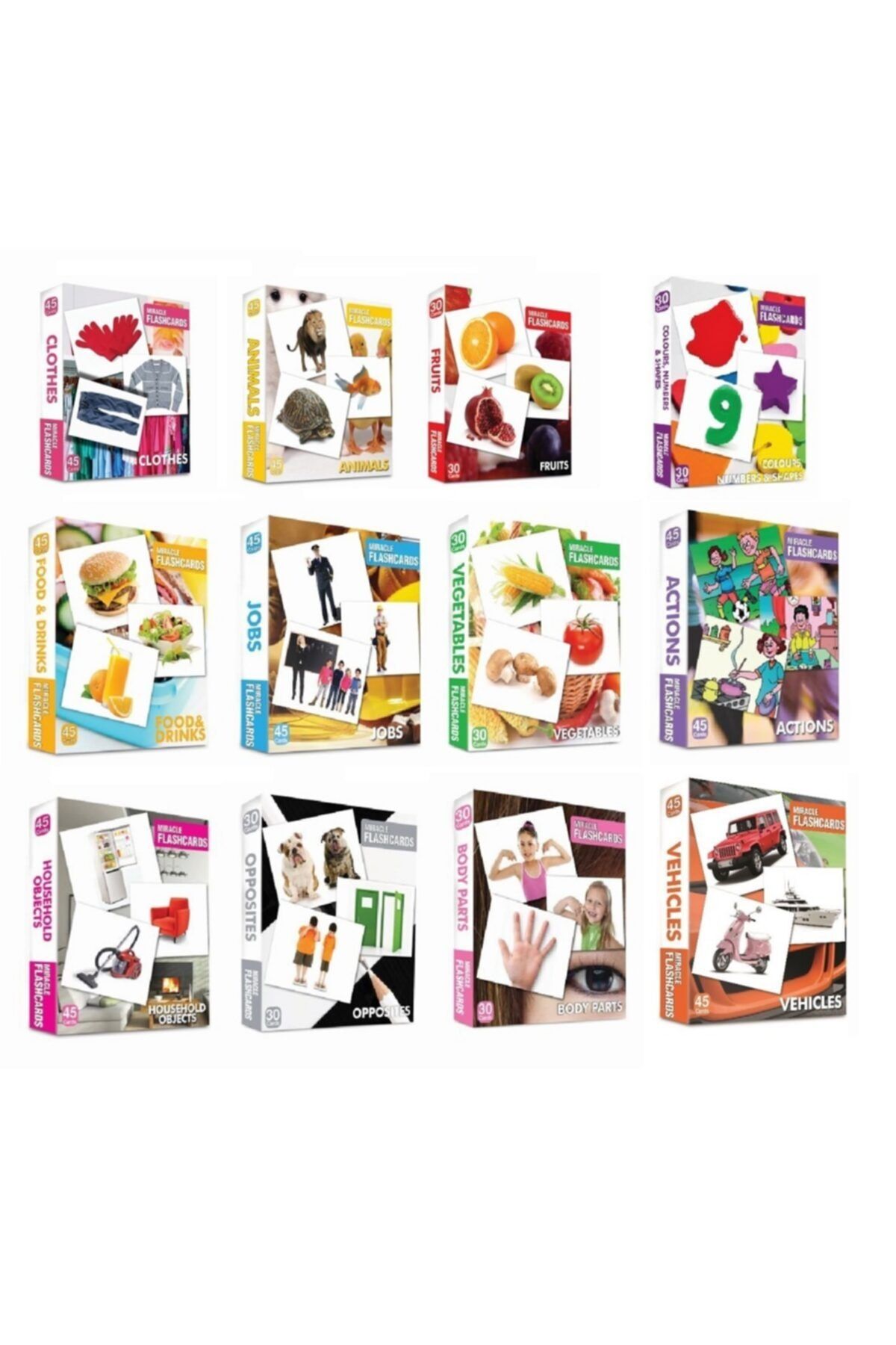 MK Publications Flashcard 12 Kutu Set Toplam 465 Kart