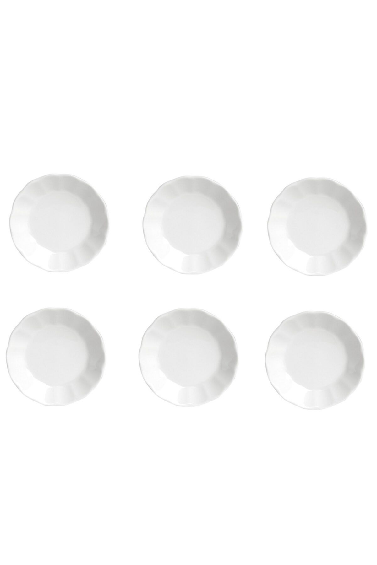 Porland Sade Beyaz Çay Tabağı  6'lı 12cm