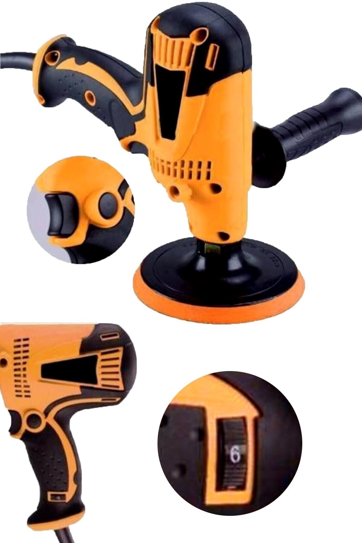 Markafox Italy Style 900w 125mm Sarı Polisaj Makinesi Tel Seti 1410