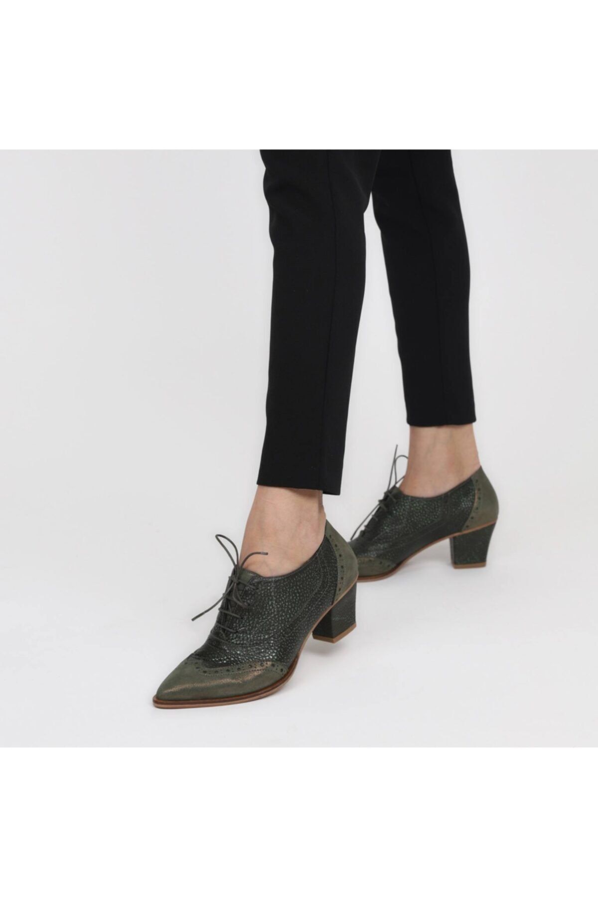 Lo Mejor Shoes Kadın Yeşil Renk Topuklu Ayakkabı
