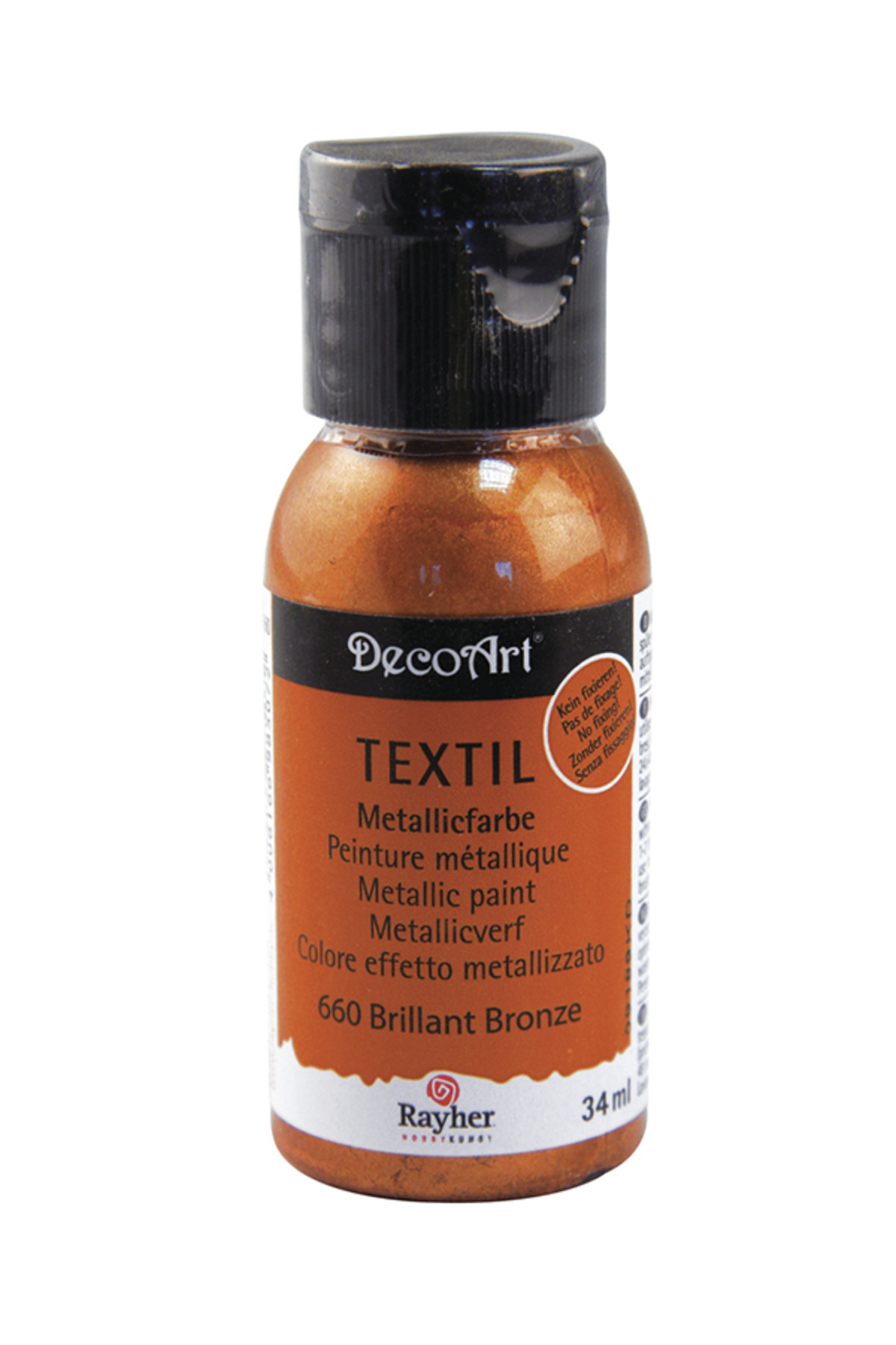 Rayher DecoArt Metalik Kumaş Boyası 34ml Brillant Bronze 150671