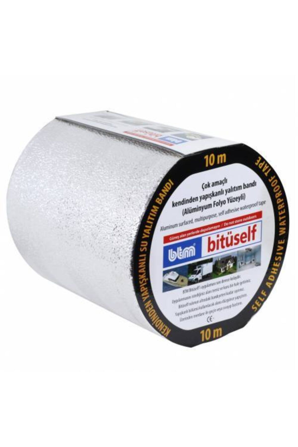 Btm Bitüself Pütürlü Alüminyum Folyolu Oto Ses Su Yalıtım Bantı Bandı (10 Metre X 20 Cm)
